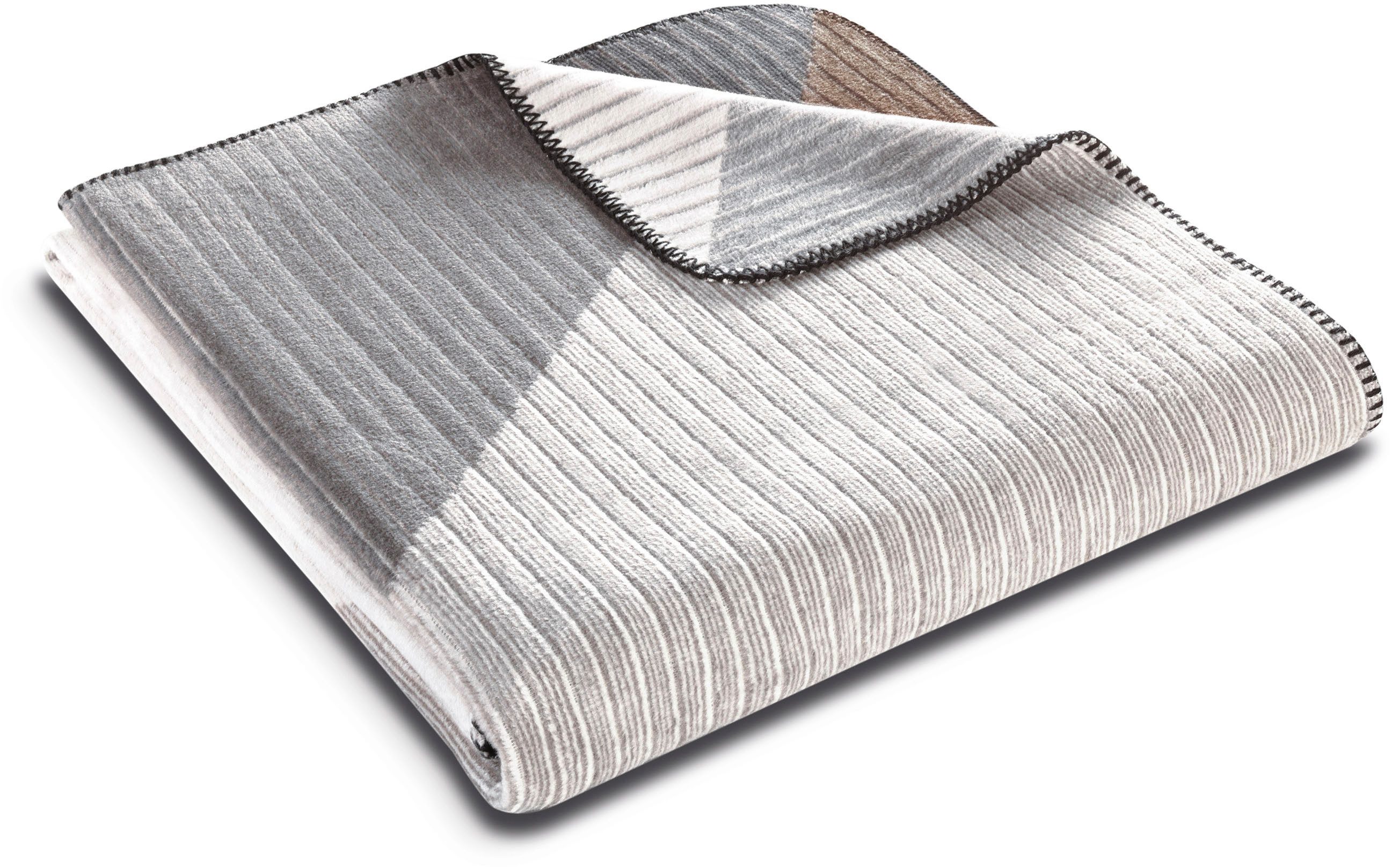 Wohndecke Feel mit schöner Hoch-Tief-Struktur, Biederlack, Made in Germany