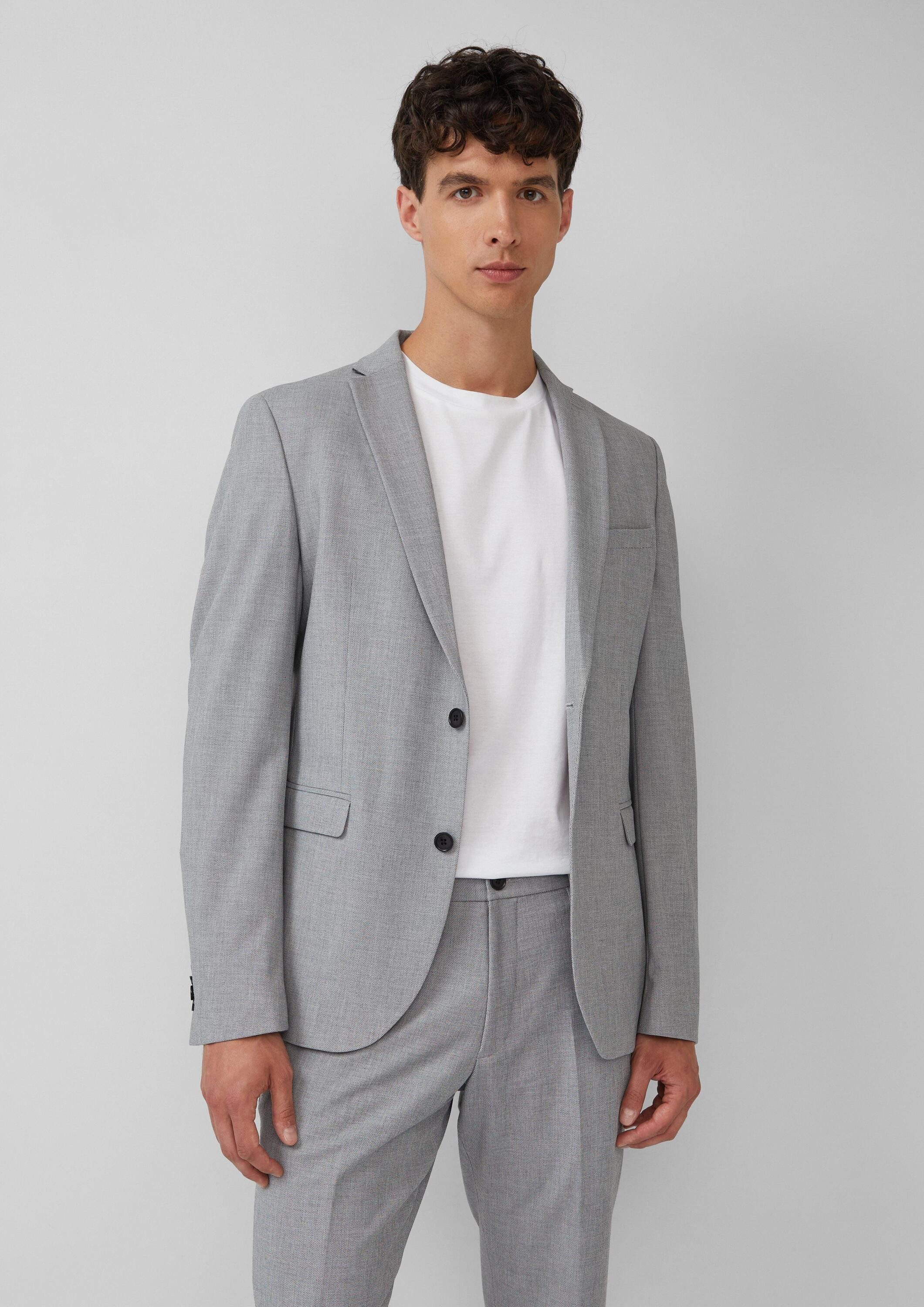 s.Oliver Indoor-Sakko S.OPURE s.O PURE: Strukturiertes Anzugsakko im Slim Fit
