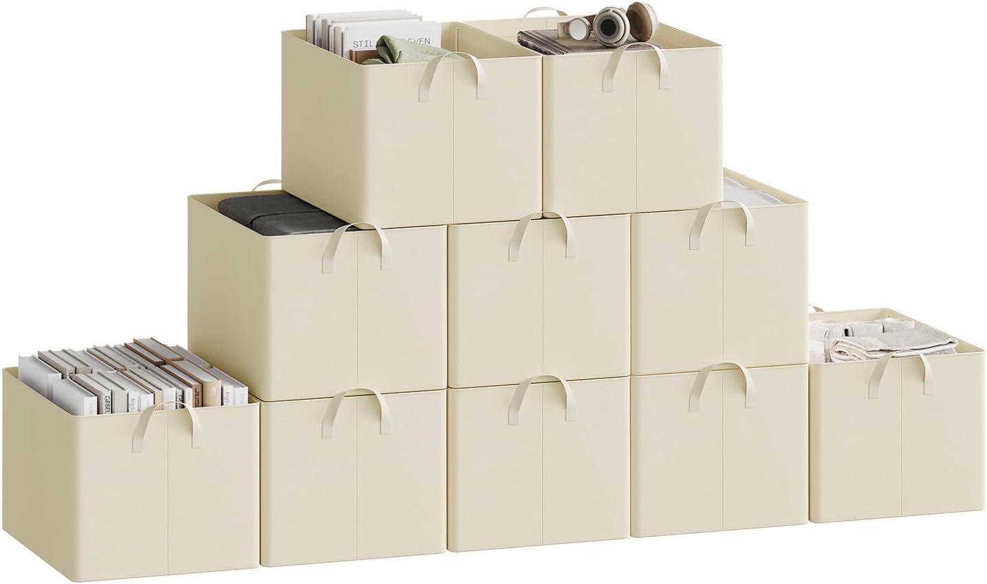 Woltu Aufbewahrungsbox (10 St), mit Griffen, für Schlafzimmer, Arbeitszimme günstig online kaufen