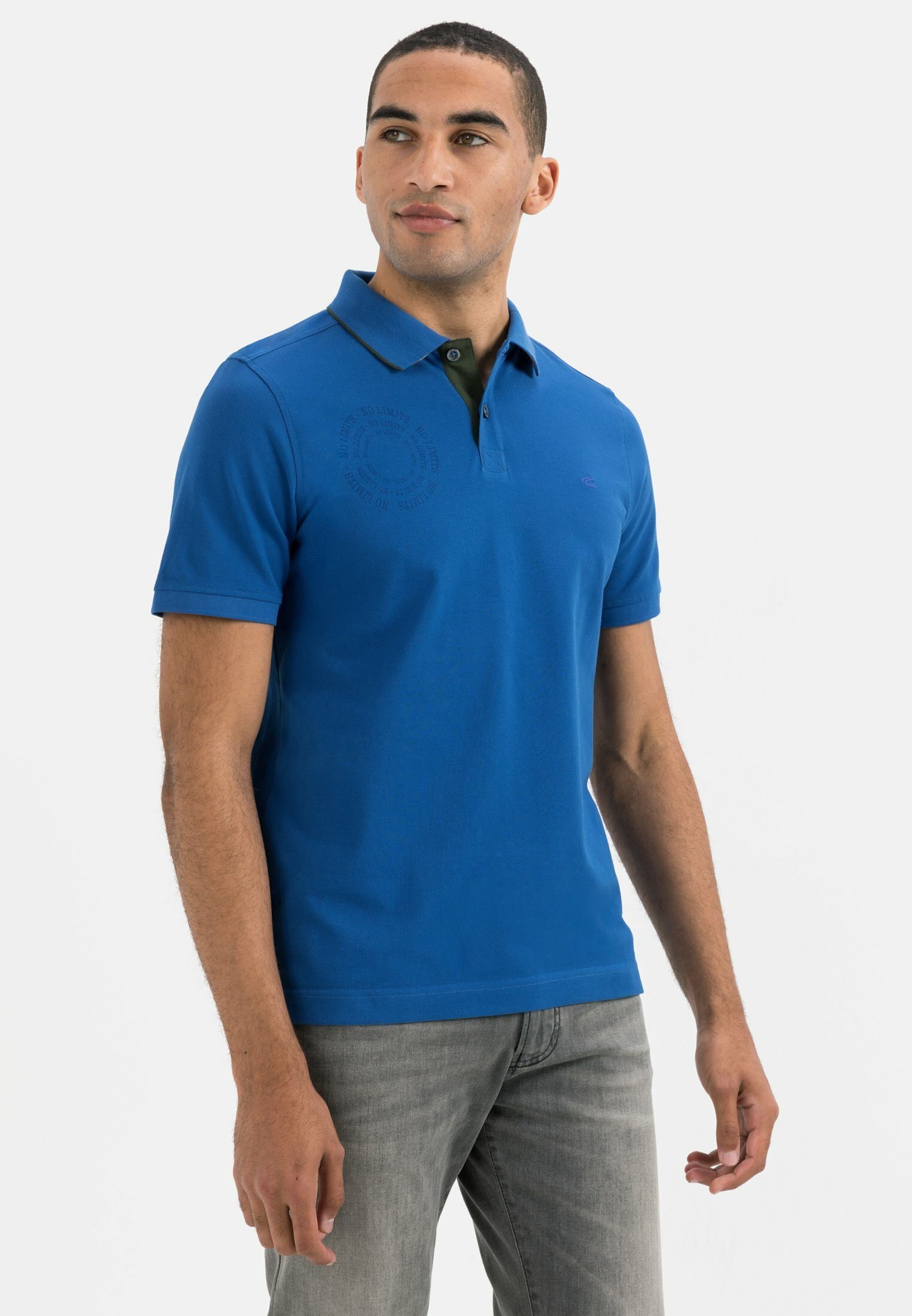 camel active reiner Blau aus Shirts_Poloshirt Baumwolle Poloshirt