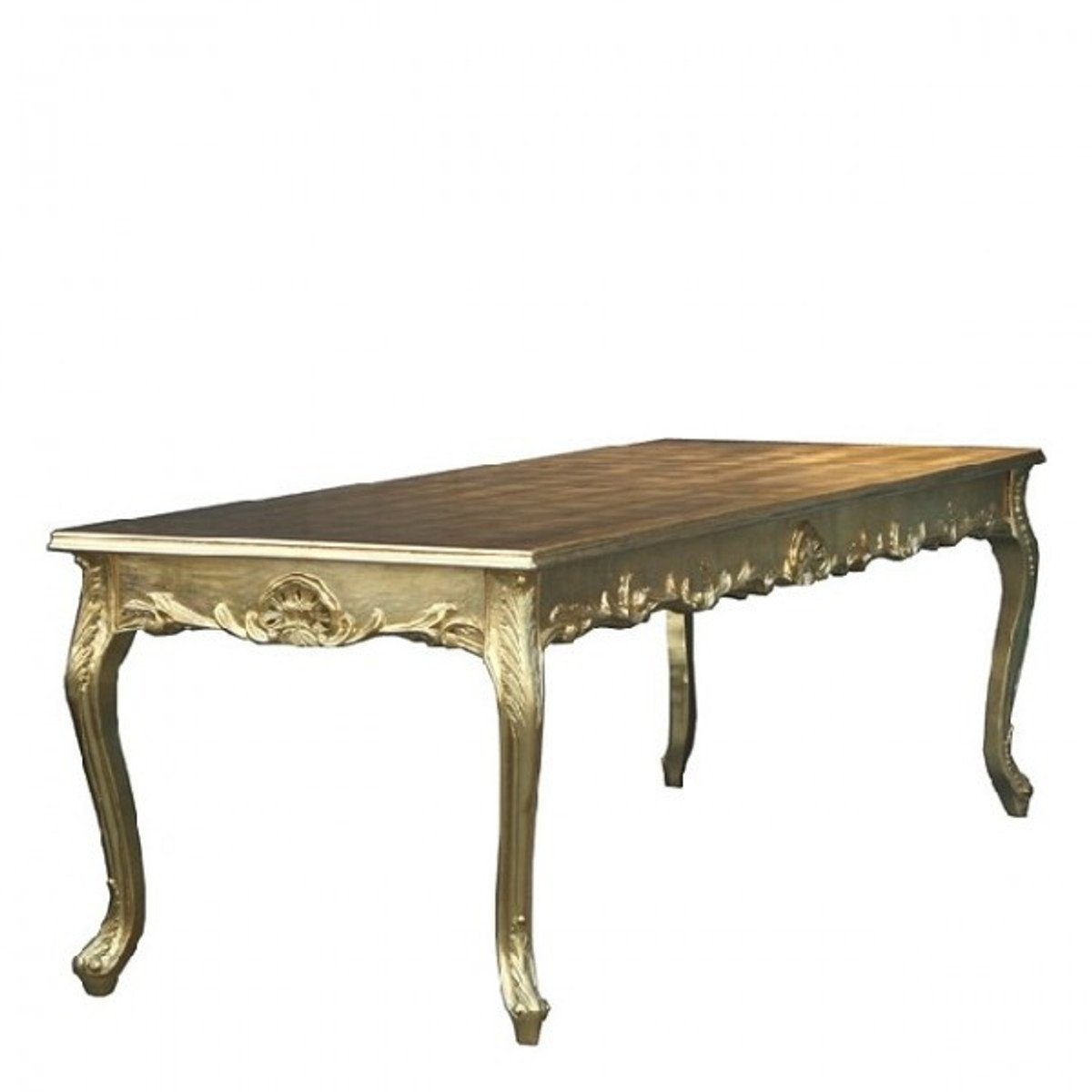 200cm - Möbel Esstisch - Casa Gold Esszimmer Esstisch Stil Barock Tisch Padrino Antik