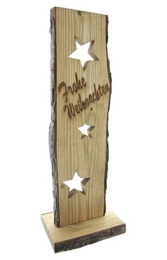 Dekoleidenschaft Dekosäule "Frohe Weihnachten" aus Holz, 68 cm hoch, Holzsäule, Weihnachtsdeko, Dekoschild, Holzschild, Eingangsdeko groß, Weihnachtsschmuck, Holzdeko