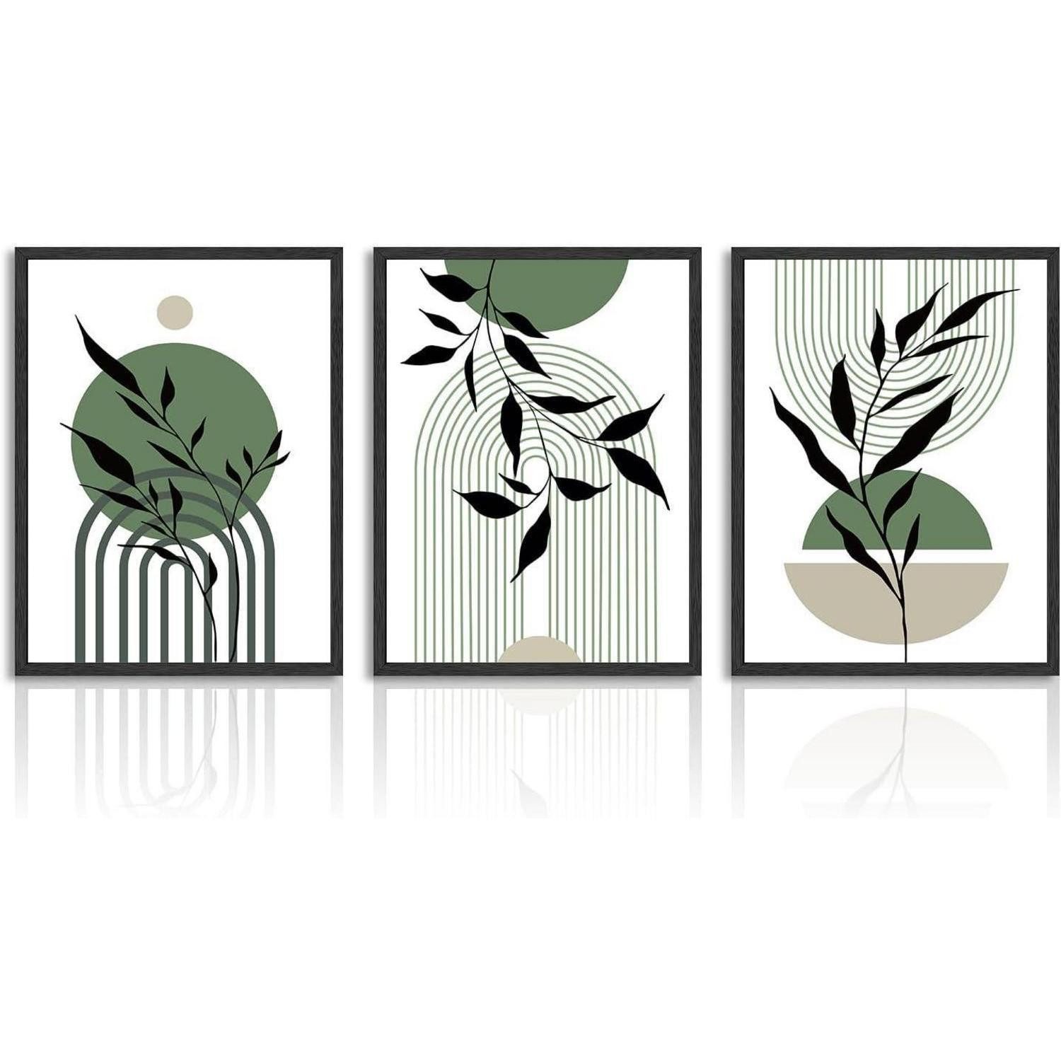 LuxusKollektion Leinwandbild Boho Leinwand Poster Set Salbei Grün A3 Geometrische Linie Drucke. € 46,95, (€ 46,95 pro 1 Stk).