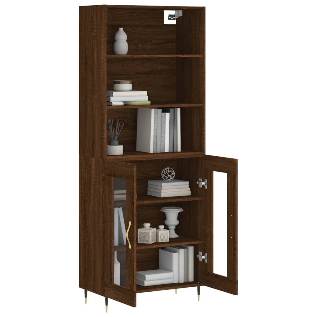 vidaXL Highboard Highboard Braun Eichen-Optik 69,5x34x180 günstig online kaufen