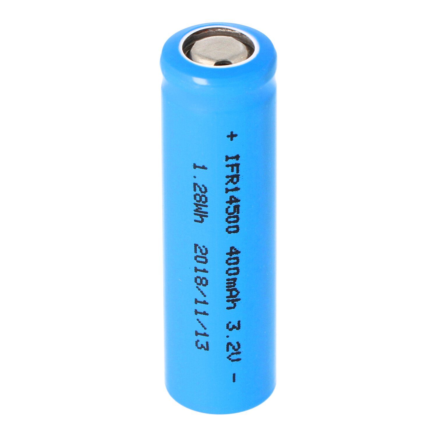 EFEST IFR14500 - 400mAh AA LiFePo4 Akku 3,2V mit Flat Top (ohne Kopf) flach Akku 400 mAh (3,5 V)