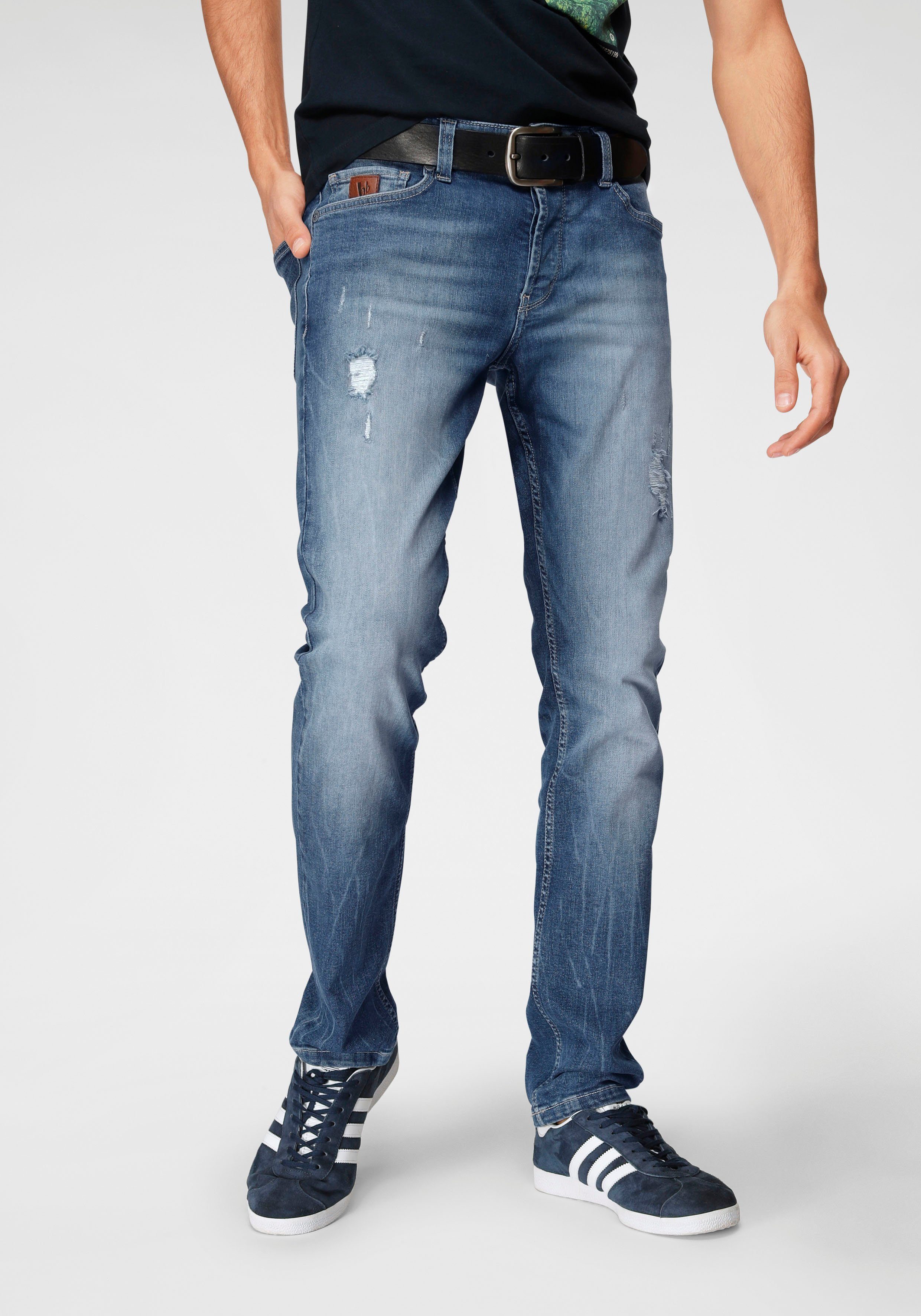 USED LOOK BOYFRIEND SKINNY DAMEN JEANS L//40 Grau 5123