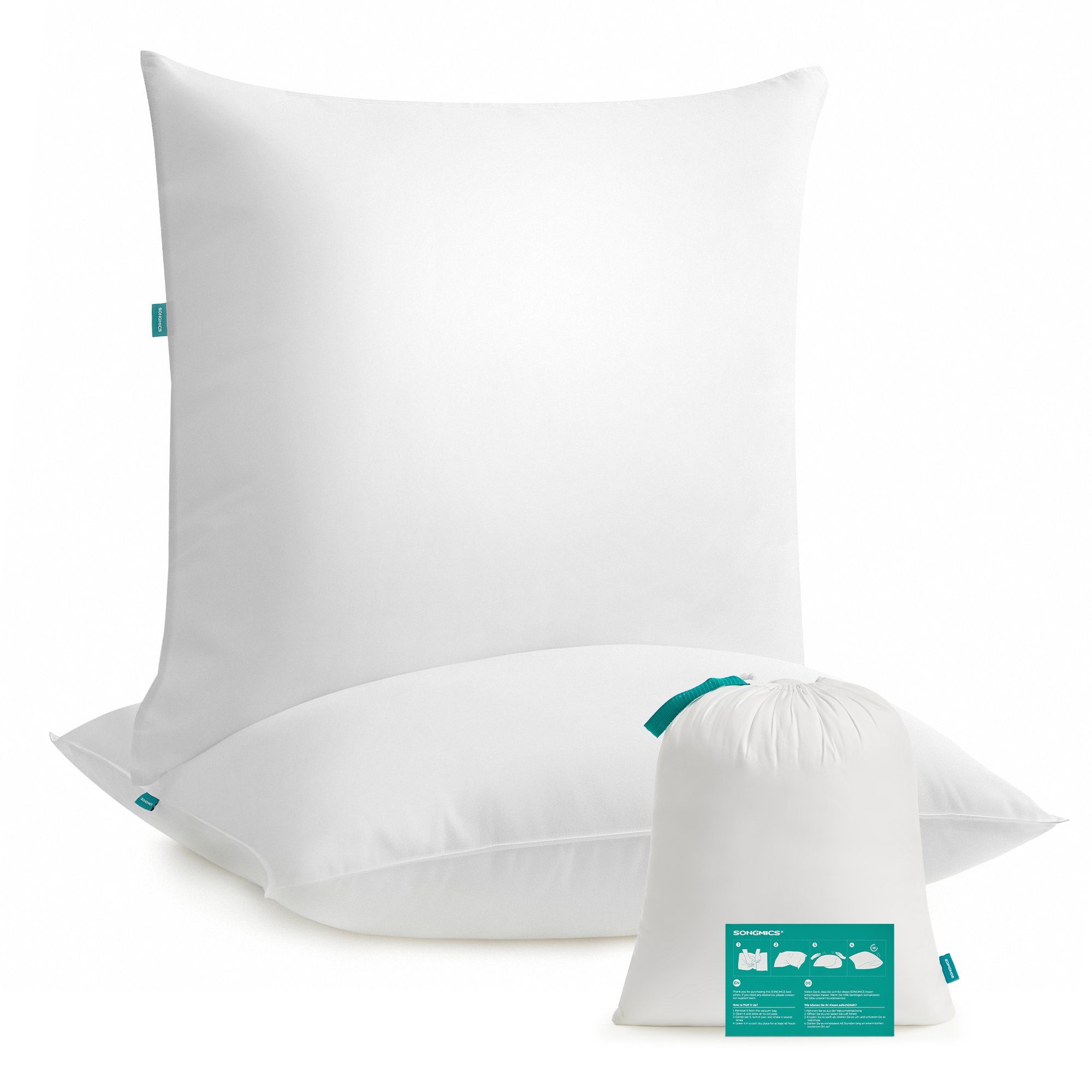 SONGMICS Kopfstützkissen Kopfkissen, Set, 2-tlg., 2-tlg, günstig online kaufen