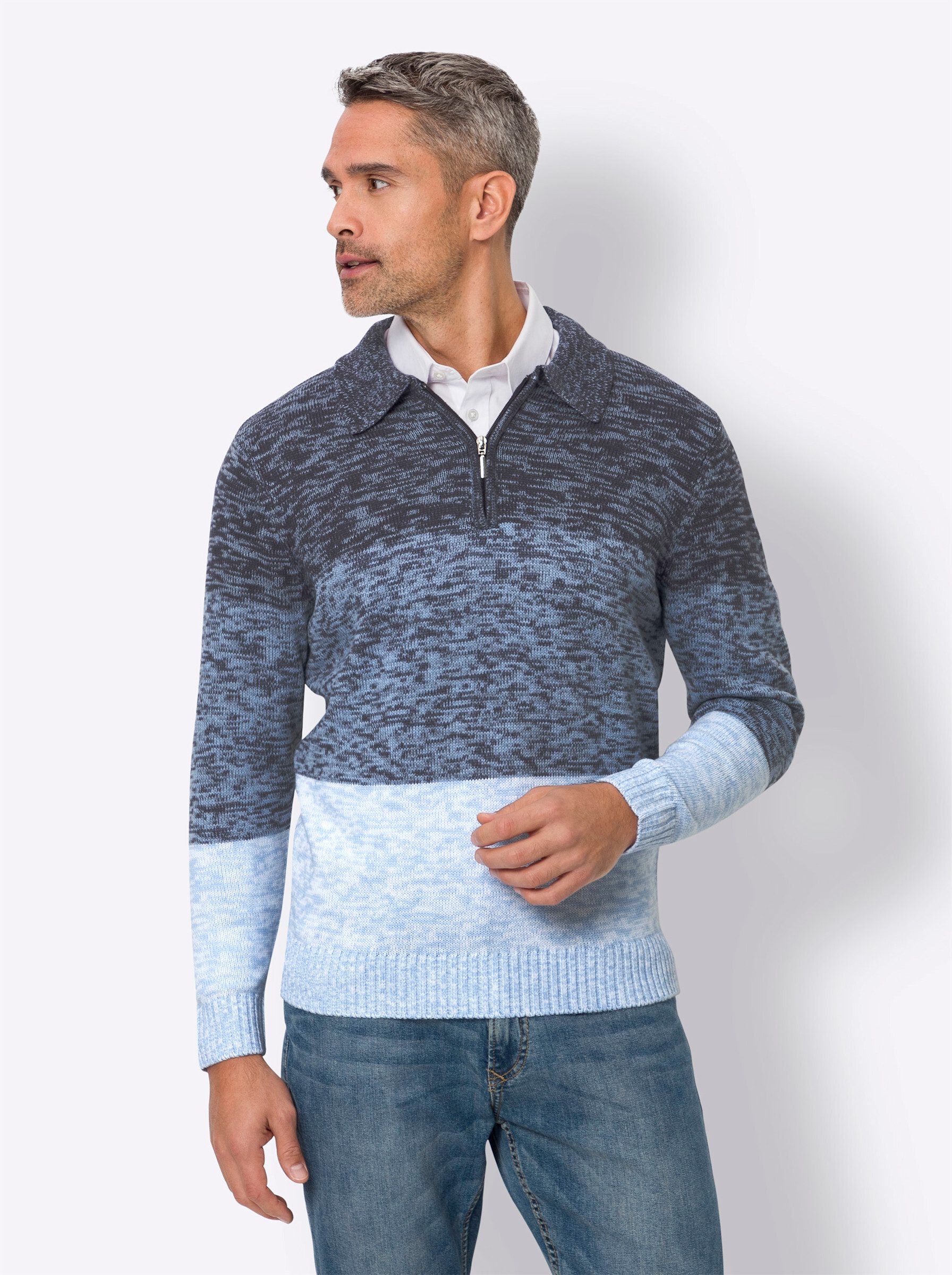 Sieh an! Strickpullover Polopullover . günstig online kaufen