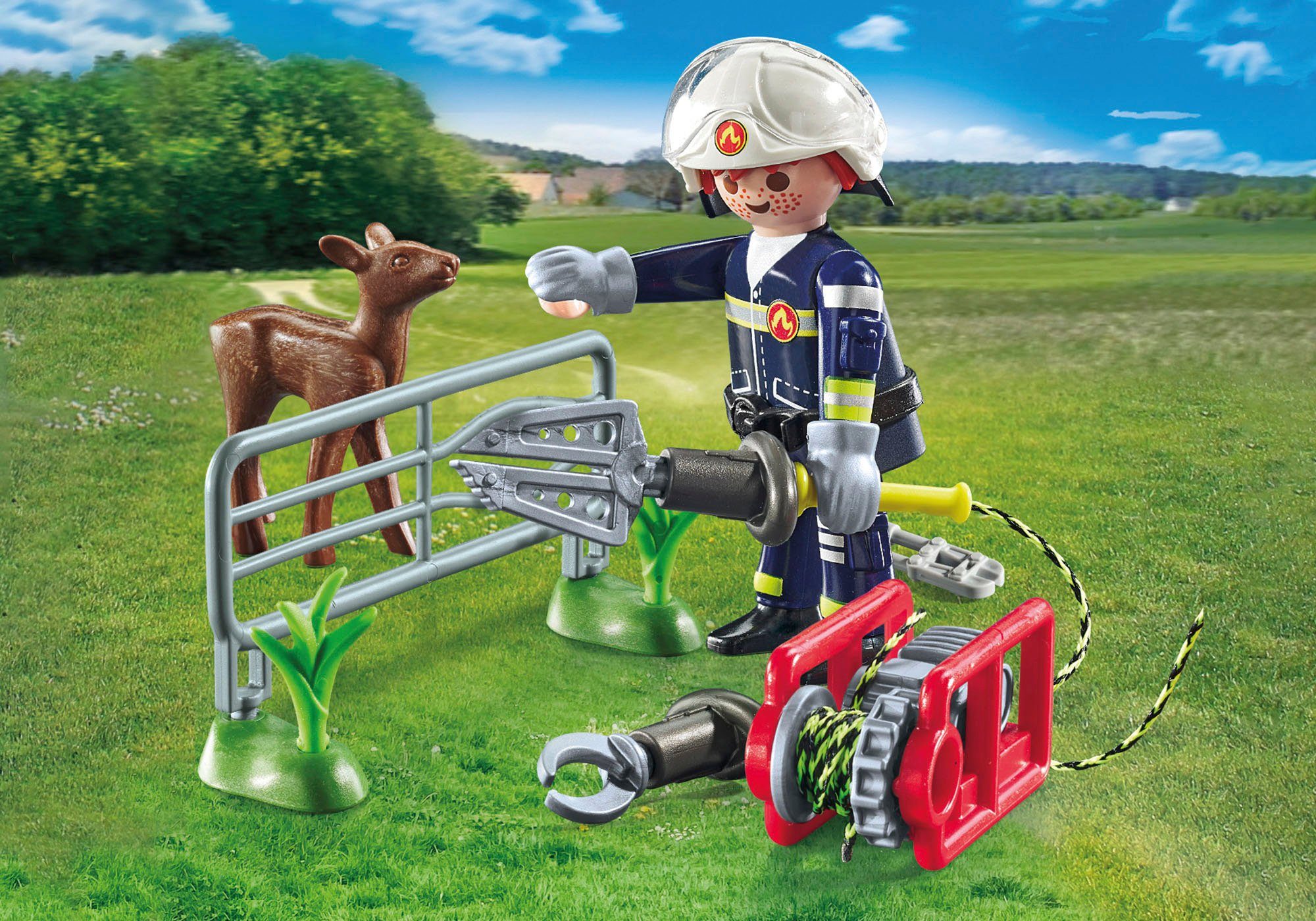 Playmobil® Feuerwehr-Tierrettung (71467), Action Heroes Konstruktions-Spielset, (22 St), Made in Europe
