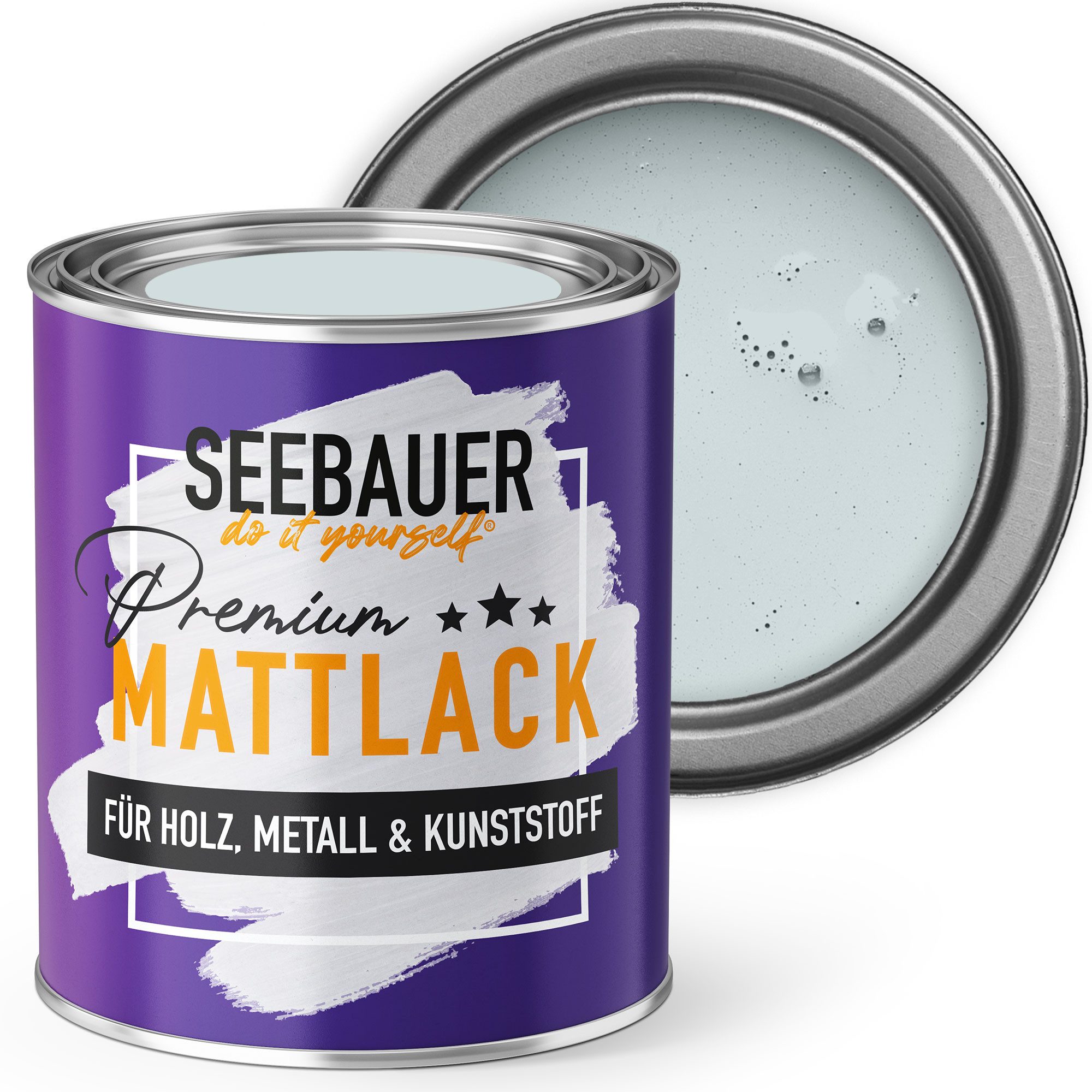 SEEBAUER diy Holzlack Mattlack, Hybrid-Lack für Holz, Metall, Kunststoff - Möbelfarbe ohne Schleifen