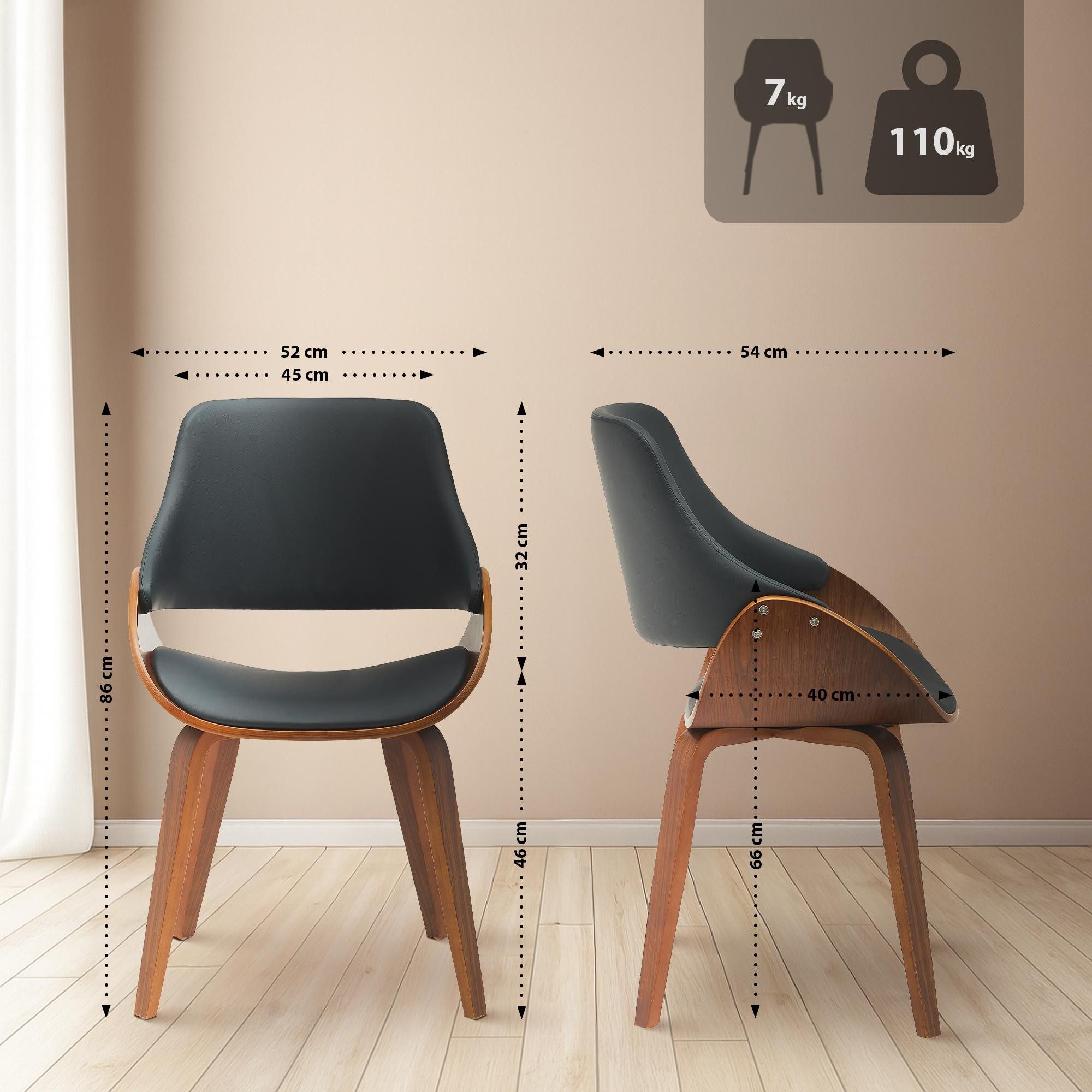 CLP Esszimmerstuhl Vangale (2er Set, 2 St), gepolstert mit Arm- und Rückenl günstig online kaufen