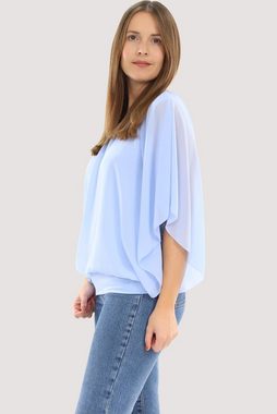 malito more than fashion Chiffonbluse 6296 mit breitem Bund Einheitsgröße