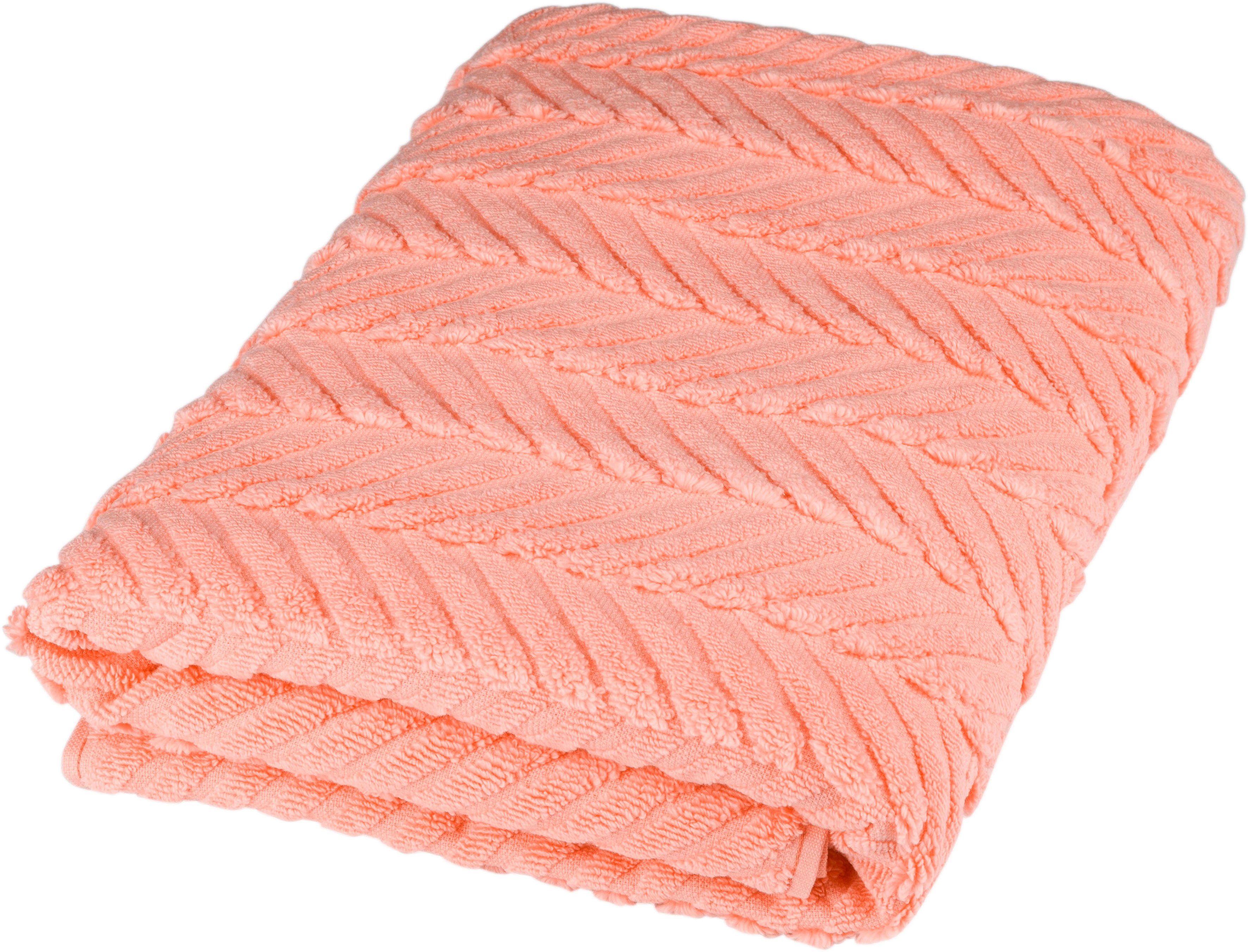 pink peach 9001, Baumwolle Sensual 100% ROSS Frottier (1-St), Duschtuch