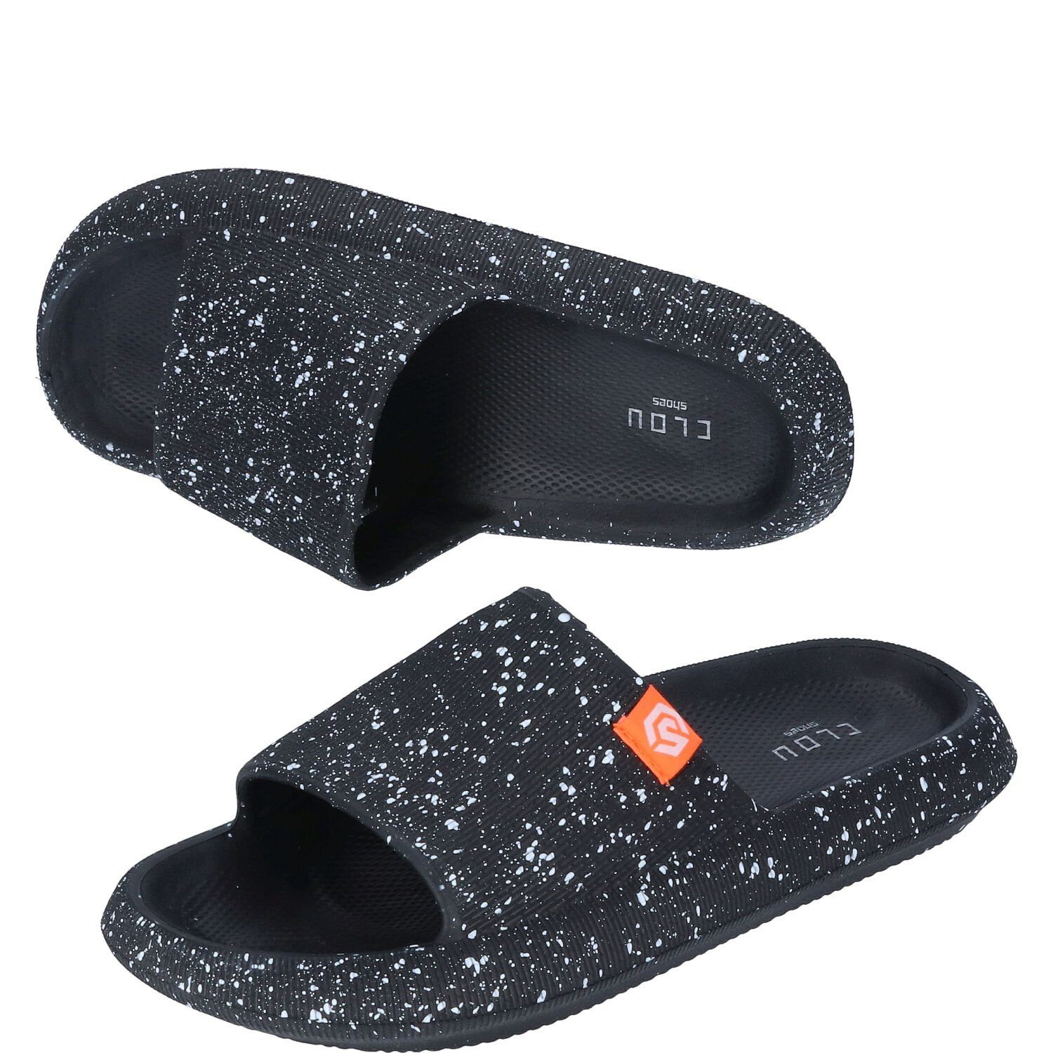 Antonio Damen Slipper "Clou" Dots Größe 36/37 schwarz Hausschuh