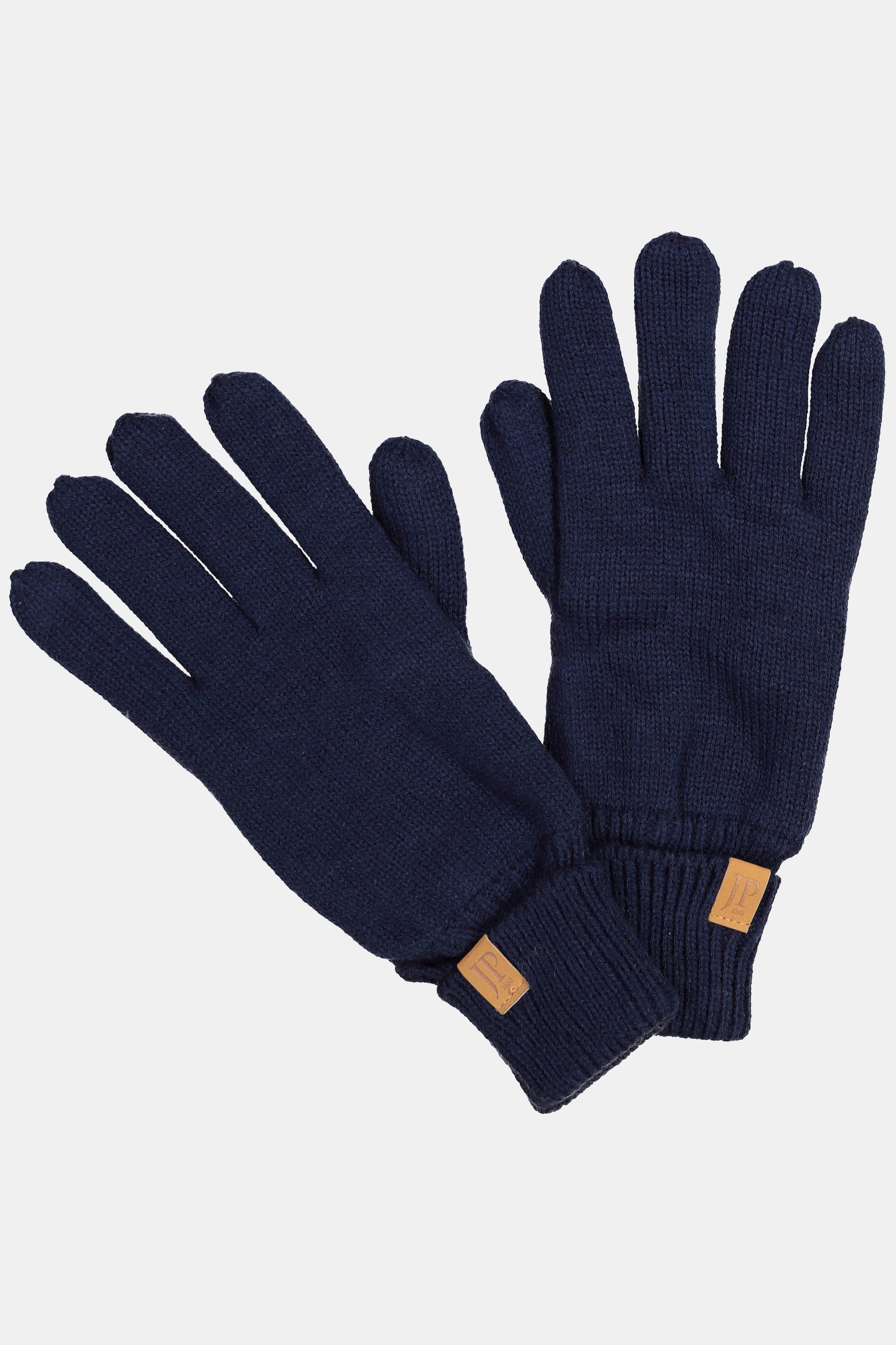 Handschuhe Strickhandschuhe Strick blau JP1880-Logo JP1880 Fleecefutter