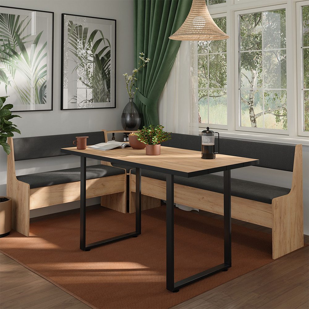 Vicco Sitzgruppe Roman, Goldkraft Eiche, 150.1 x 210.1 cm, (3-tlg)