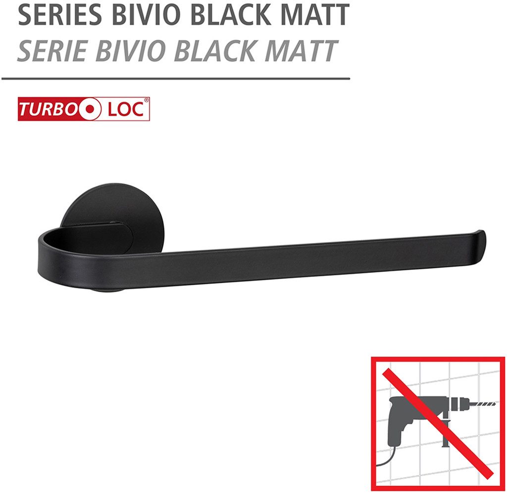 WENKO Handtuchhalter Turbo-Loc® Modell Bivio, aus Aluminium, Befestigen ohne Bohren – Bild 5 von 5