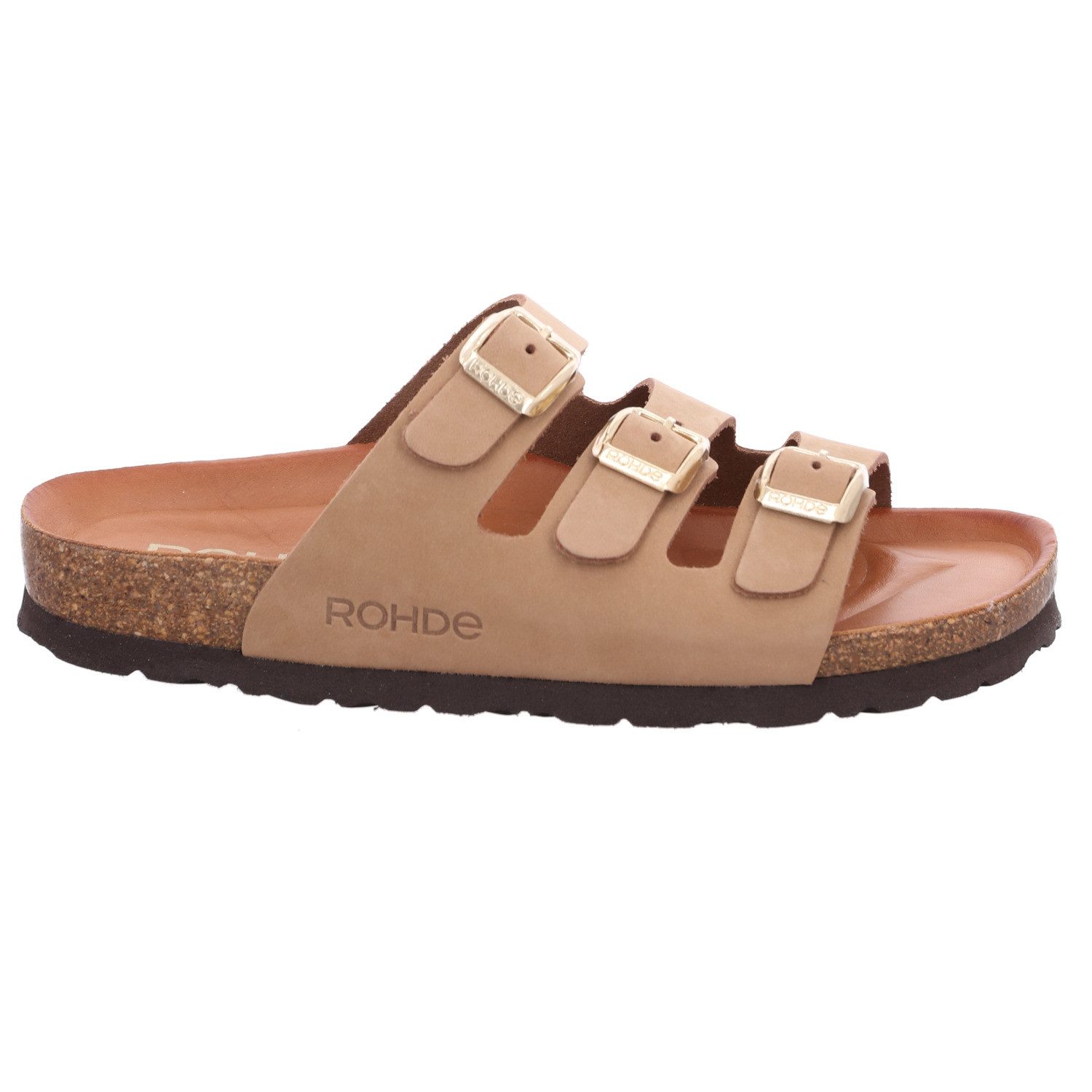 Rohde ALBA Pantolette Sommerschuh, Hausschuh mit drei verstellbaren Schnallen