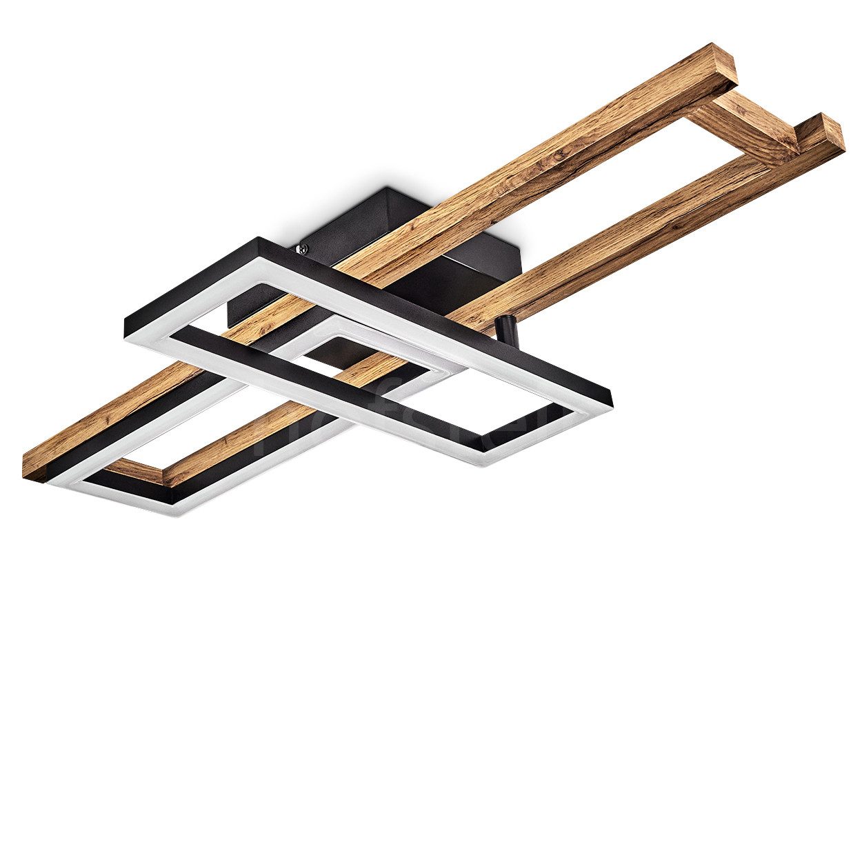 hofstein Deckenleuchte »Spartimento« Deckenlampe aus Metall/Holz günstig online kaufen