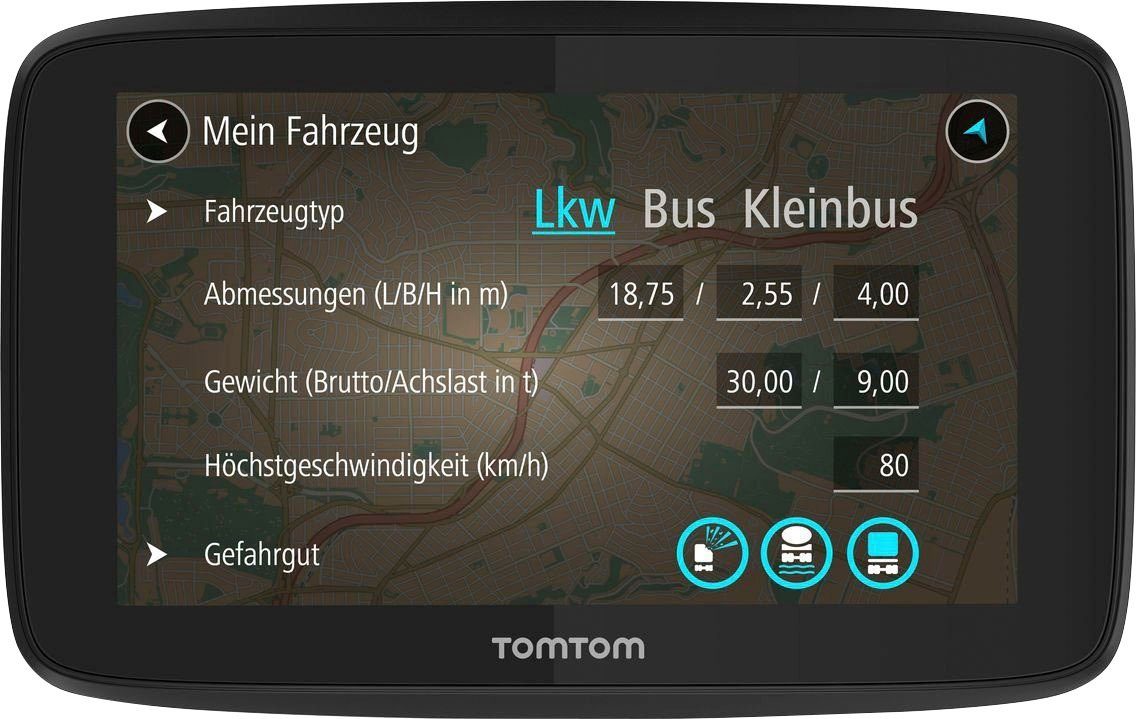 TomTom GO Professional 520 LKW-Navigationsgerät (Europa (48 Länder), inklusive lebenslanger Kartenupdates)