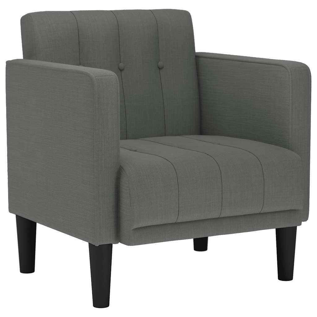 vidaXL Sessel Sessel mit Armlehnen Dunkelgrau 53 cm Stoff (1-St)