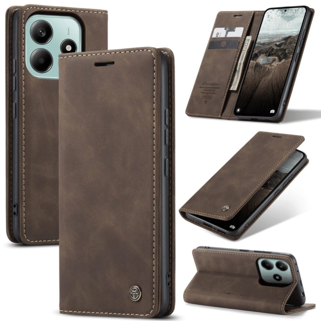 SmartUP Smartphone-Hülle für Xiaomi Redmi Note 14 5G Klapphülle Fliphülle Tasche Case Cover 6,67 Zoll, Integrierte Standfunktion, zwei Kartenfächer