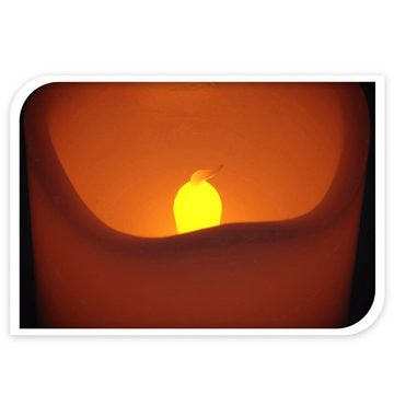 ToCi LED-Kerze LED-Kerze Timer Echtwachskerzen flammenloses Kerzenlicht Weiß 4 Stk