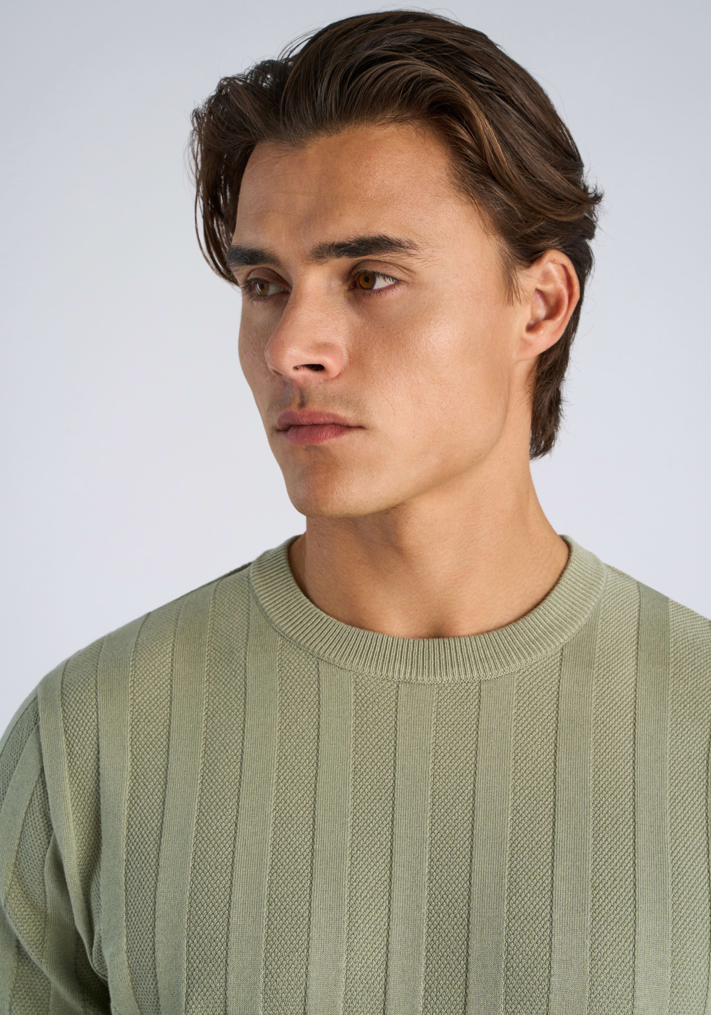 LINDBERGH Kurzarmpullover mit Struktur-Muster