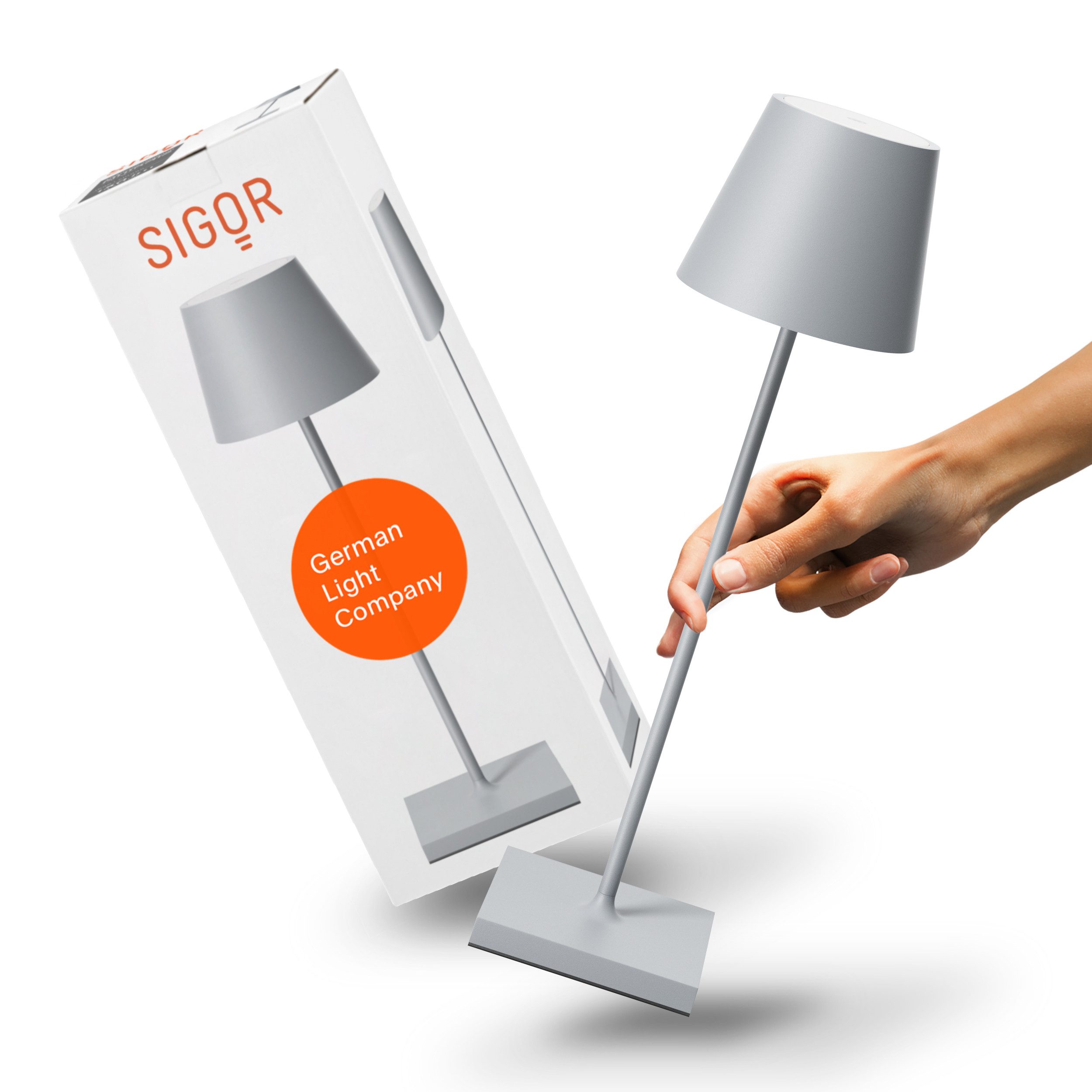SIGOR LED Tischleuchte Nuindie 3.0, Dimmbar, LED fest integriert, 2.700 + 2.200 K