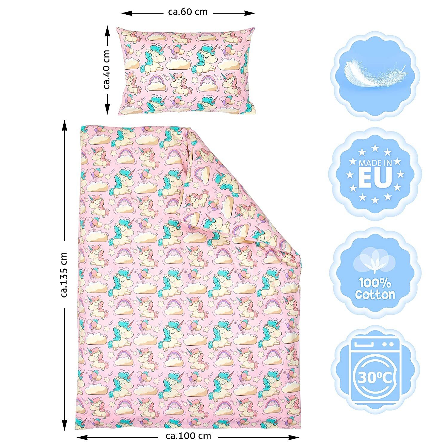 Amilian Bettwäsche 2-teilig, Bettbezug 100 x günstig online kaufen