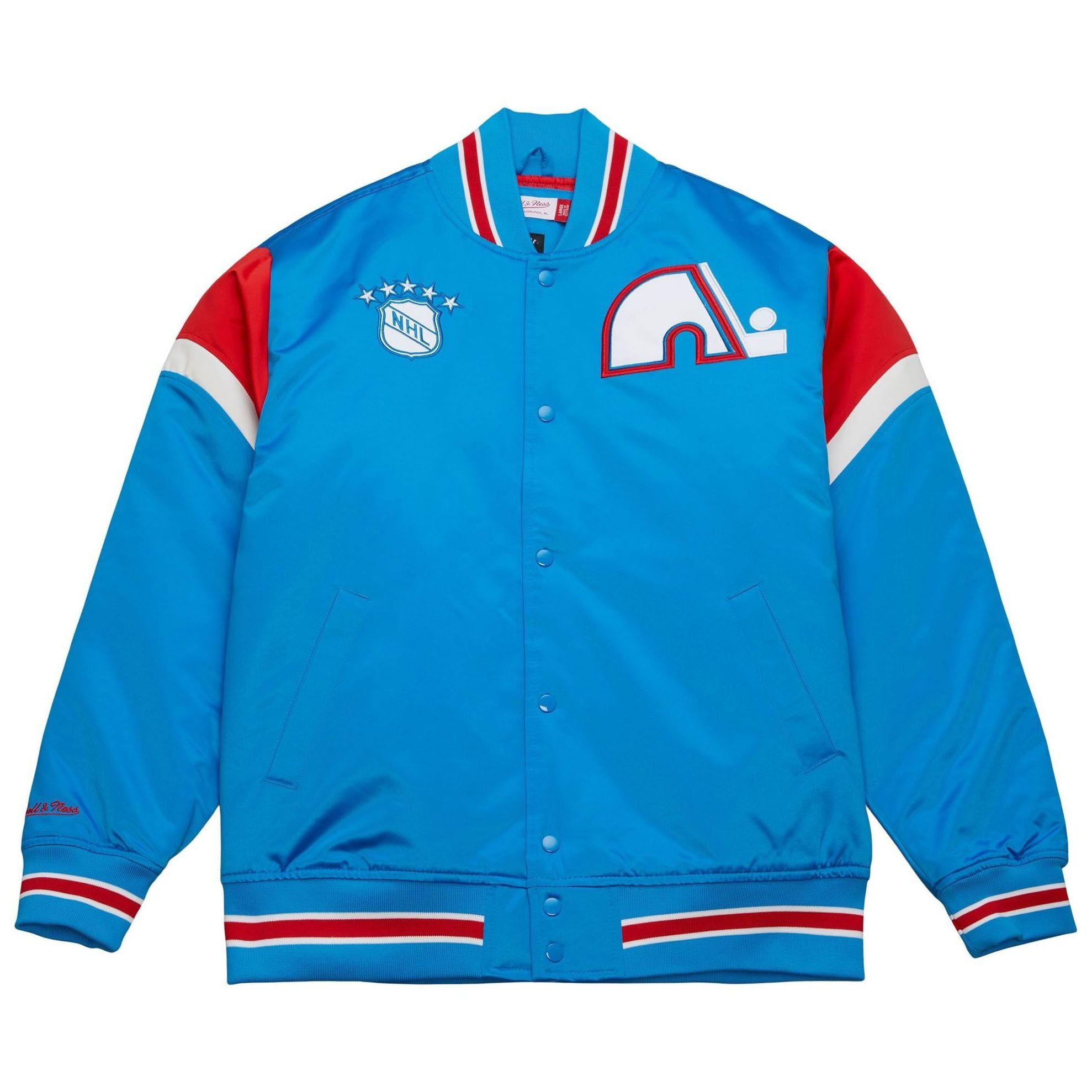 Mitchell & Ness Collegejacke Heavyweight Satin NHL Quebec Nordiques
