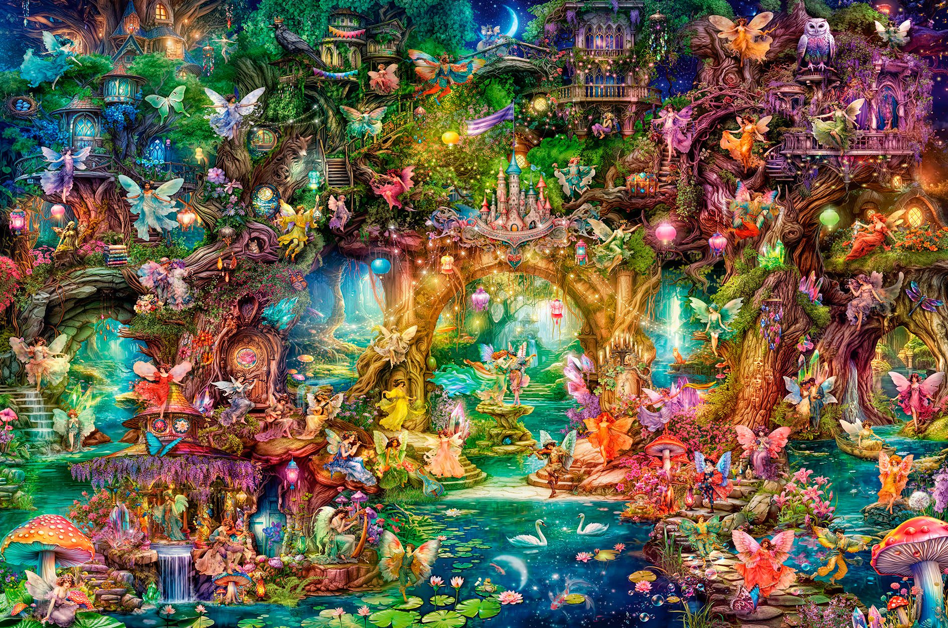 Ravensburger Puzzle Die verborgene Welt der Feen, 4000 Puzzleteile, Made in günstig online kaufen