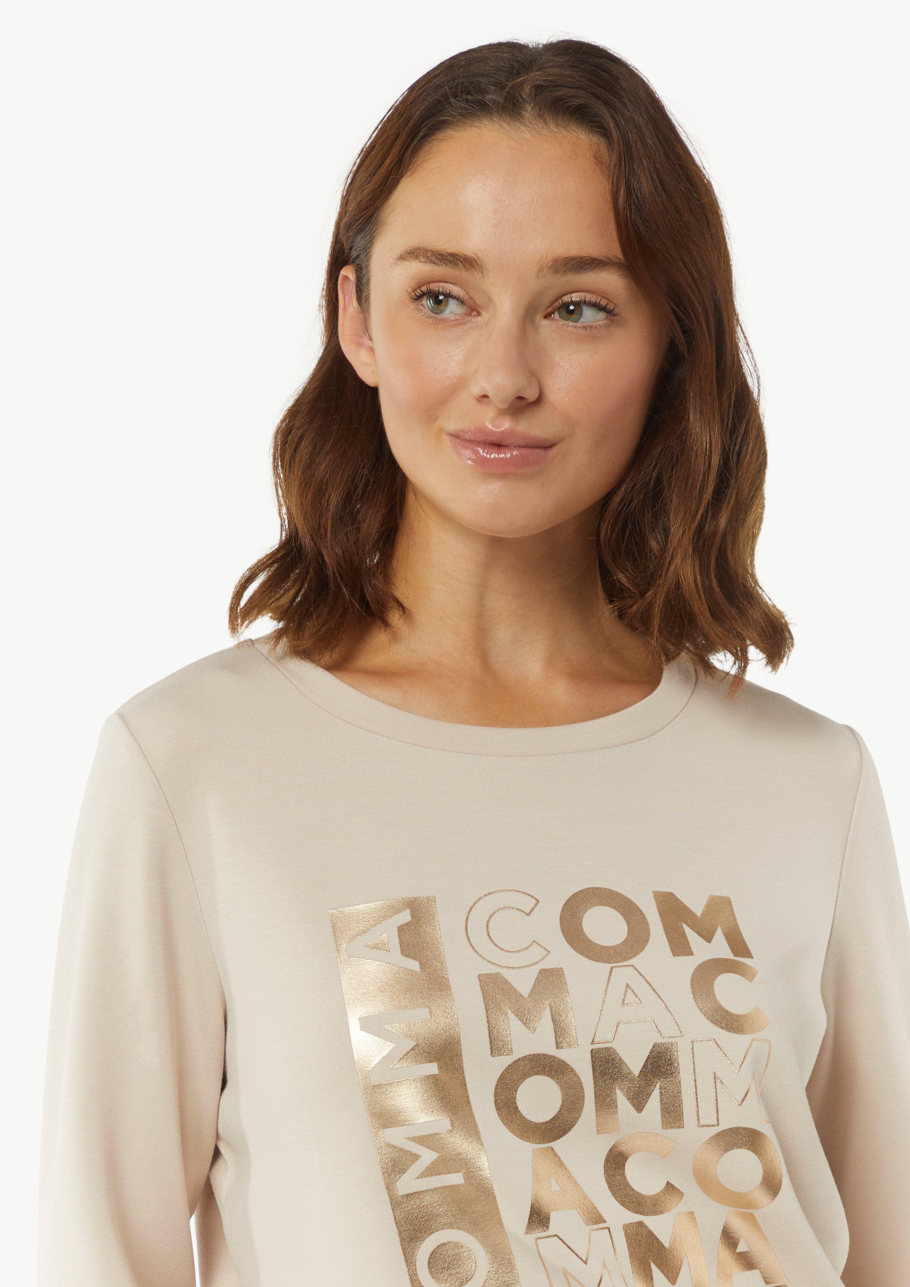 comma Sweatshirt Sweatshirt mit Tunnelzug im günstig online kaufen