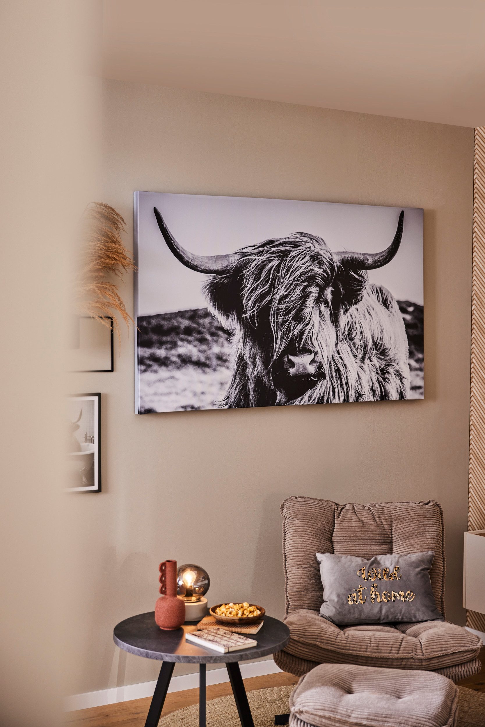 Bönninghoff Leinwandbild Wandbild HOCHLANDRIND – Leinwandbild Keilrahmen Deko modern, Hochlandrind, Kuh, Kuhbilder (1 St), auf Keilrahmen gespannt – Bild 3 von 5