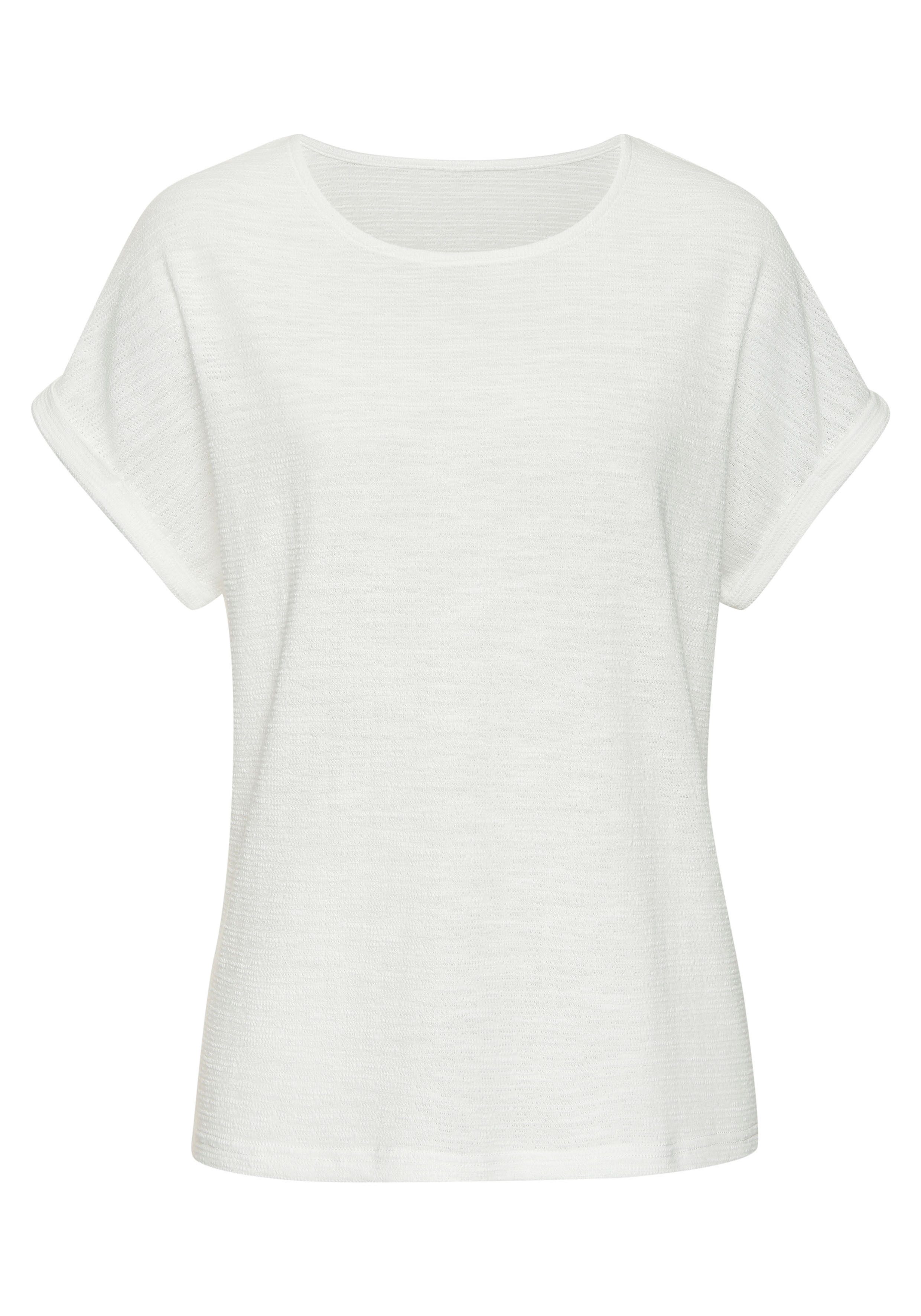Vivance by Lascana T-Shirt mit modischer Struktur (2er-Pack) aus bügelfreier Qualität mit Baumwolle – Bild 5 von 5