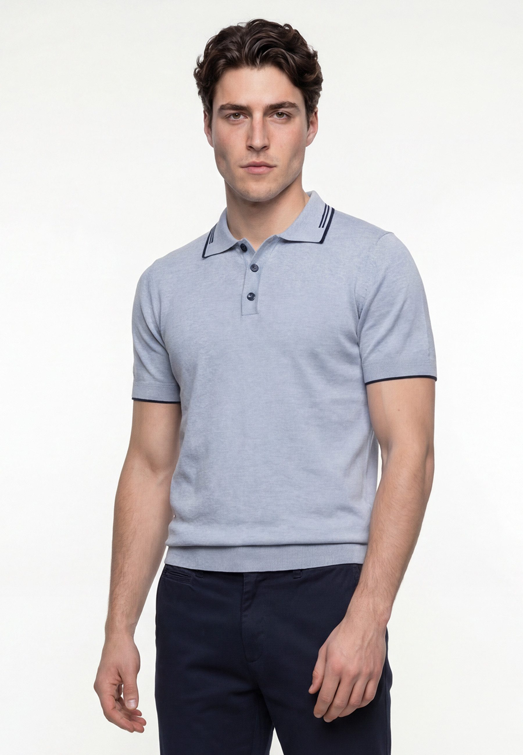 Felix Hardy Poloshirt Strick-Polo Shirt Kurzarm
