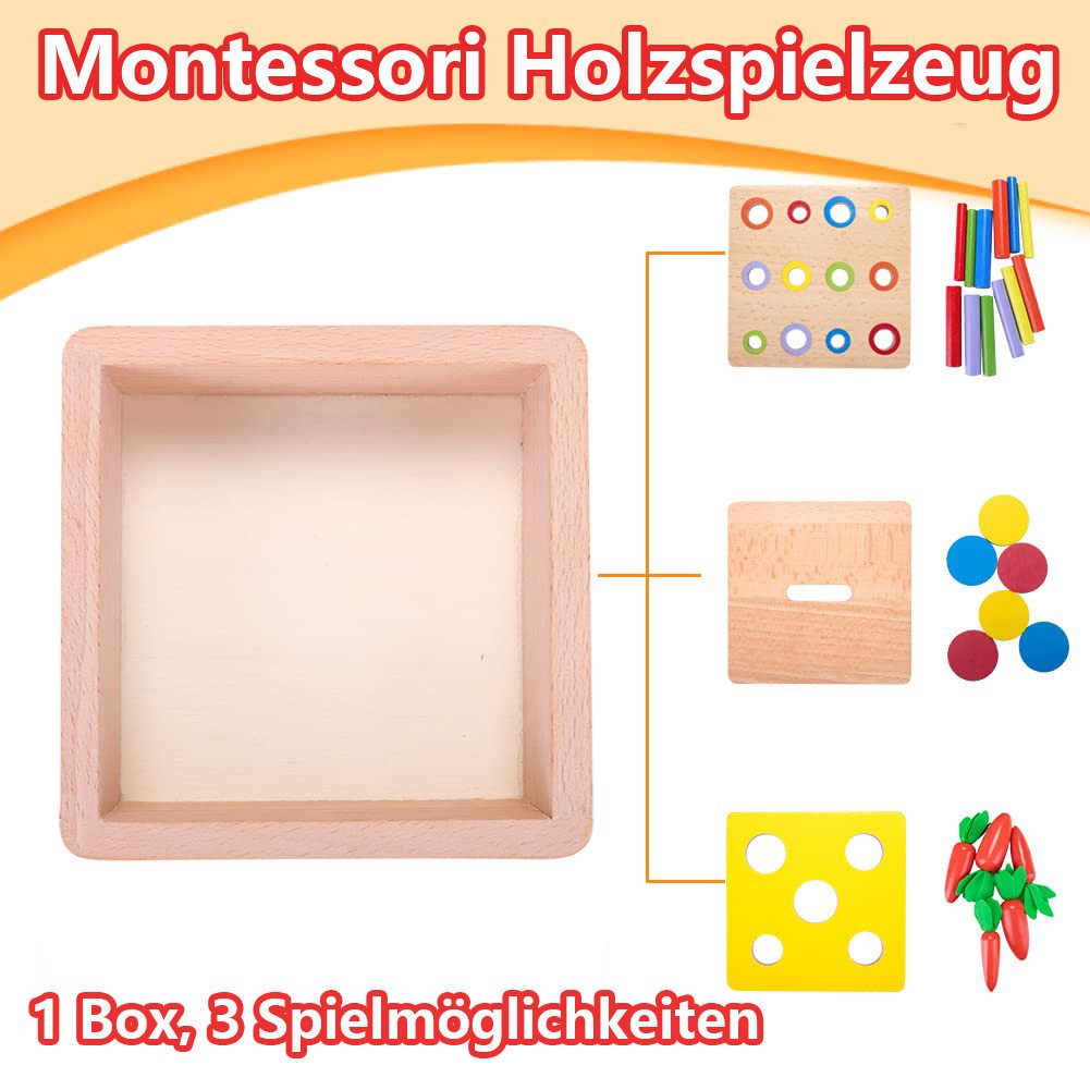 CLTYQ Lernspielzeug Holzspielzeug-Set- Montessori Lernspielzeug, 4 günstig online kaufen
