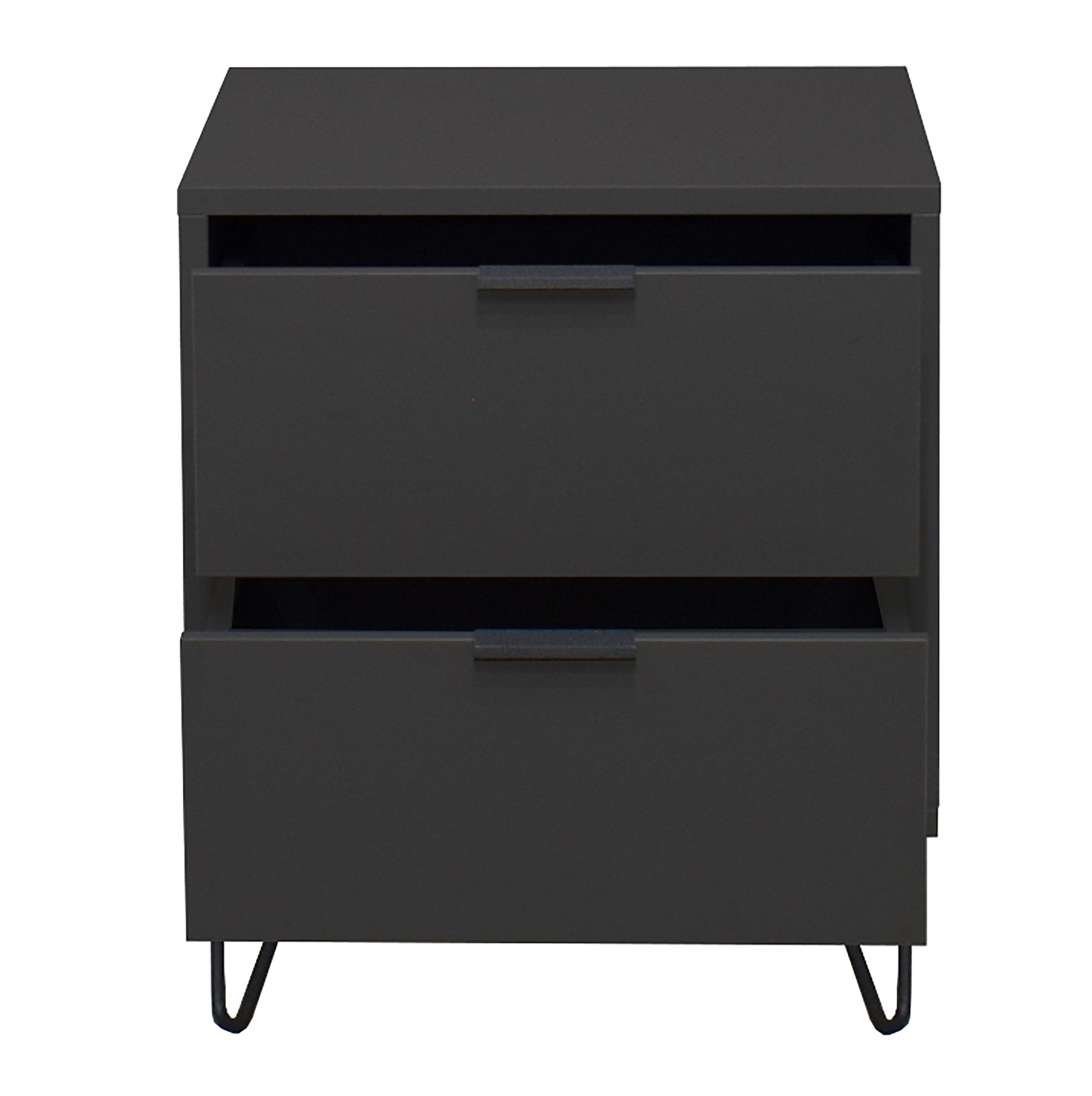 freiraum Nachtkommode Bonnie, in anthrazit matt lack - 51x60x45cm (BxHxT)