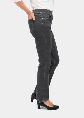 GOLDNER Bequeme Jeans Kurzgröße: Jeansschlupfhose LOUISA mit Jerseybund