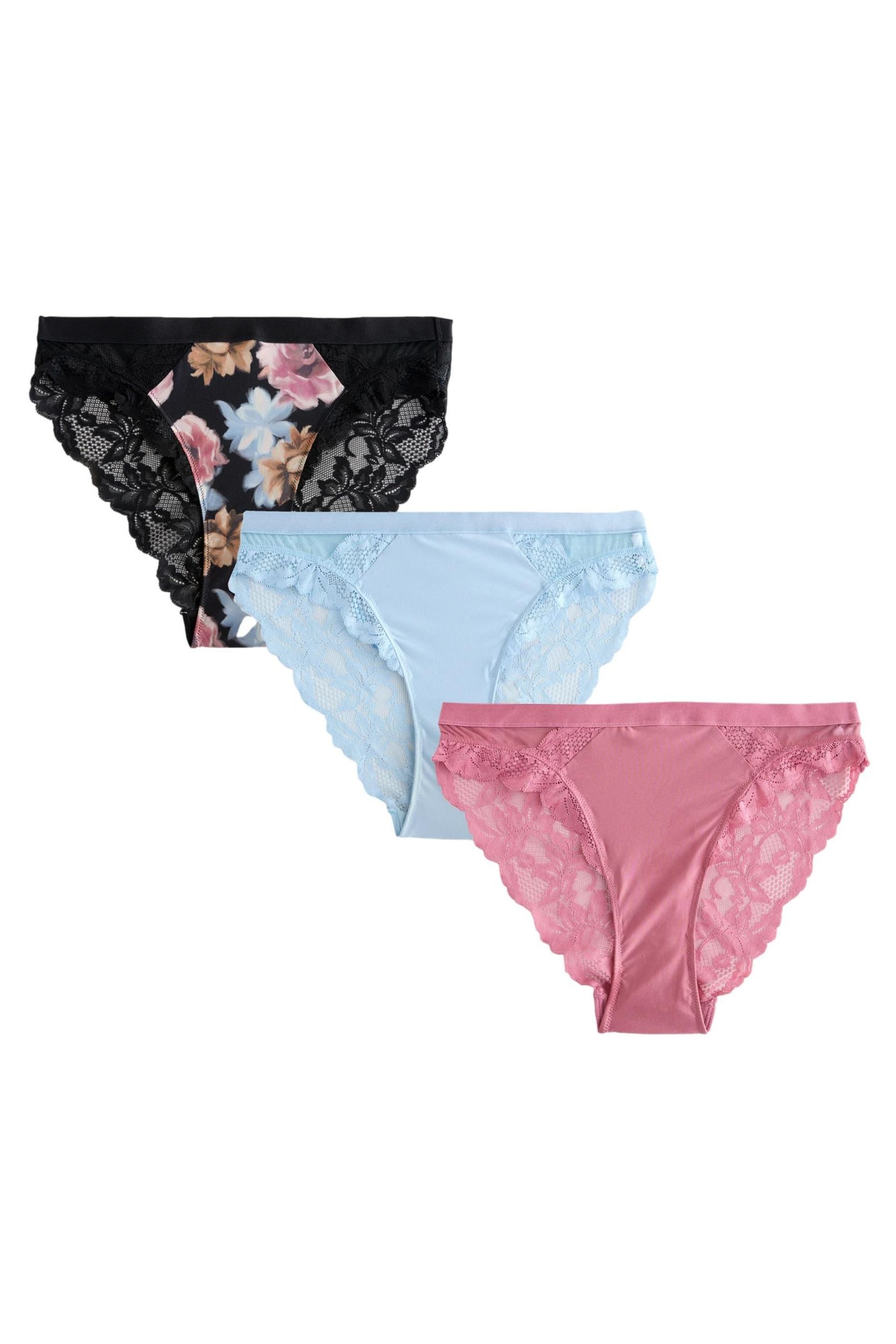 Slip Spitzenslips mit hohem Beinausschnitt im 2er-Pack