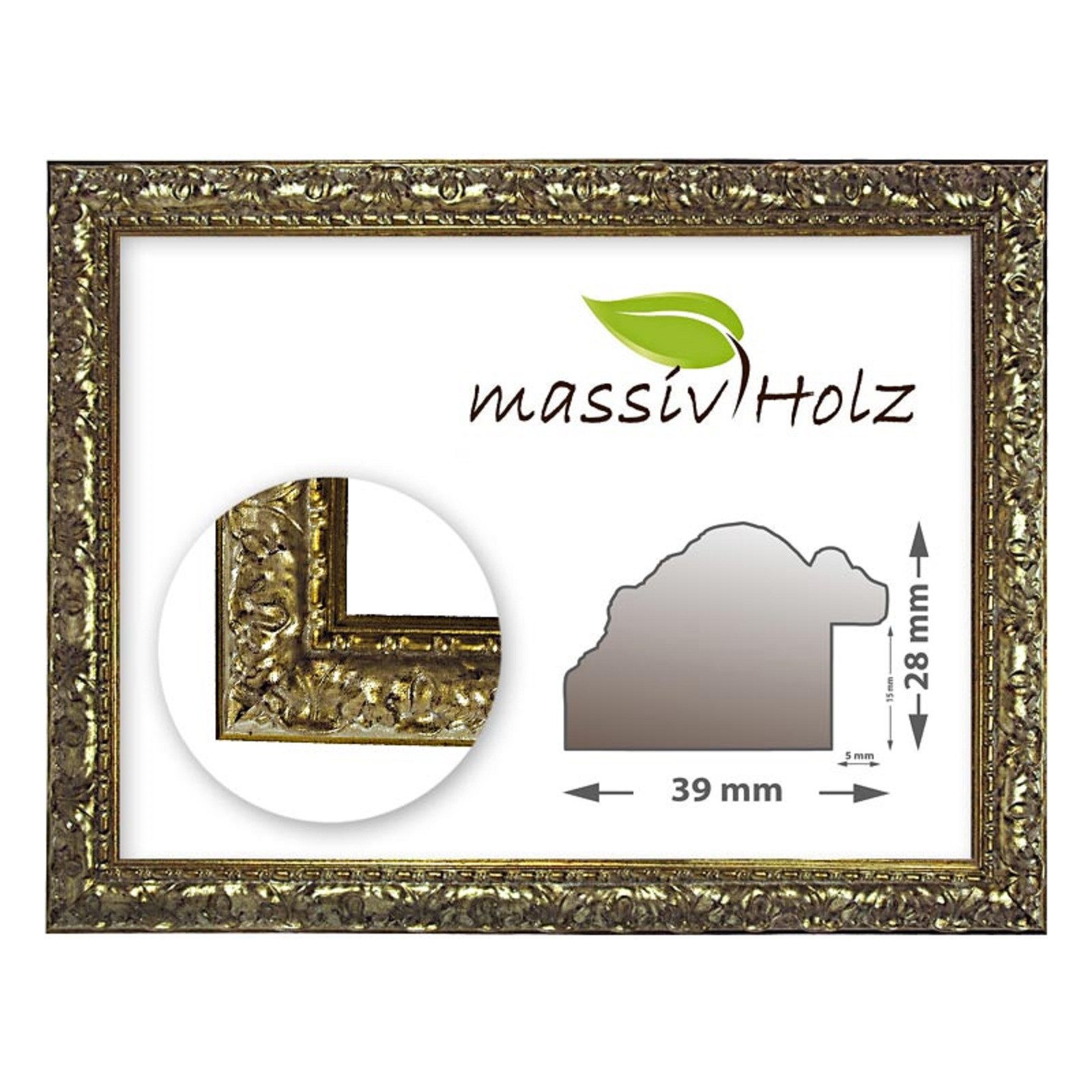 Bilderrahmen Neumann Bilderrahmen Barockrahmen 333 ARG, silber verziert, Bilderrahmen barock silber