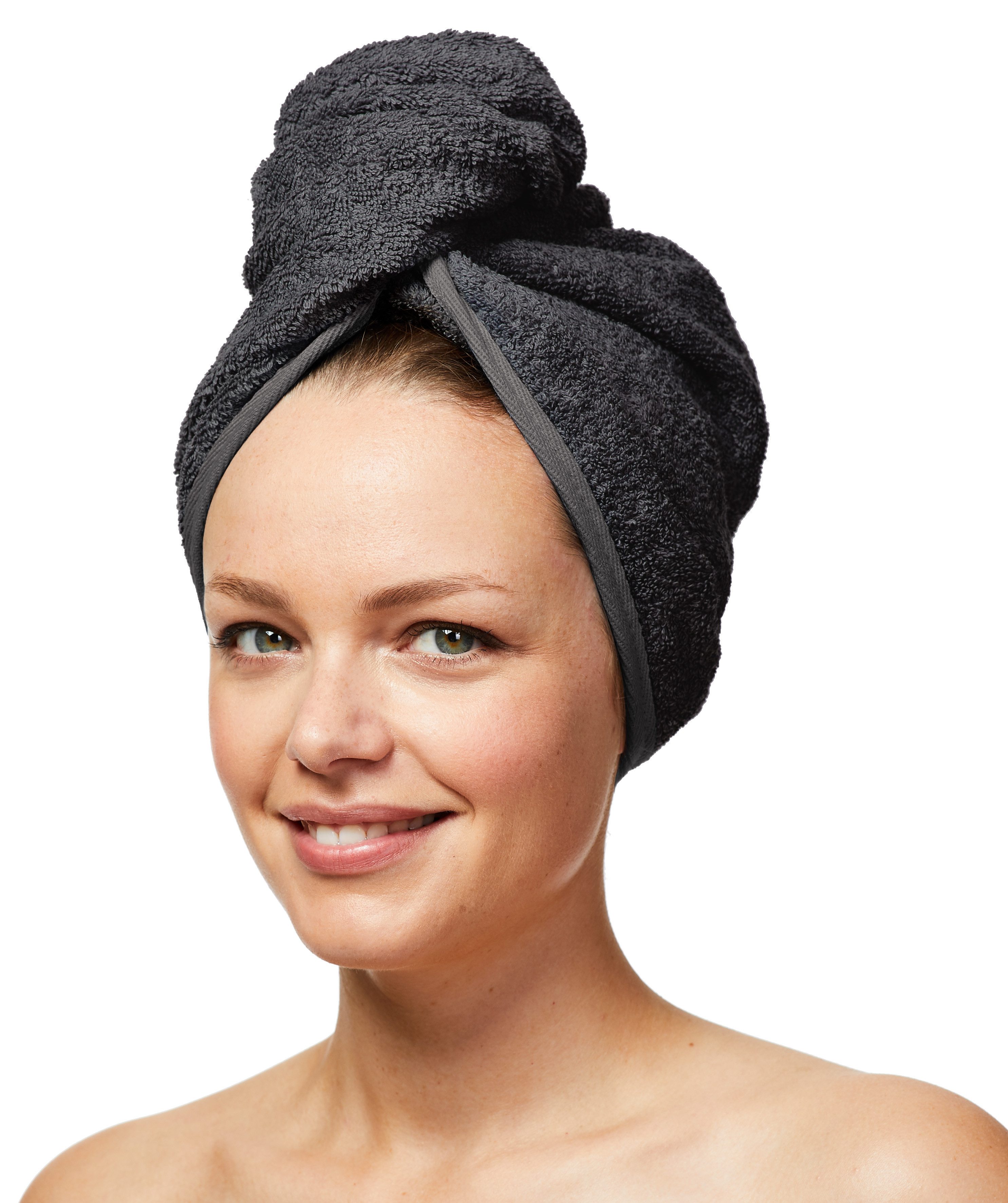 Sowel Turban-Handtuch - Turbo Turban -, 100% Bio-Baumwolle, Haarturban mit Knopf