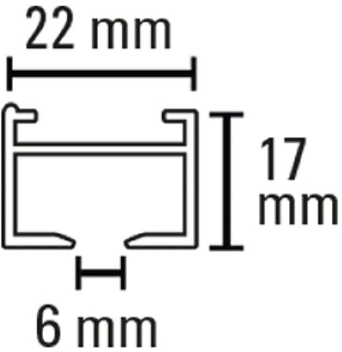 Aluminium-Vorhangschienen 1-läufig, LAMINAT, mit Bohren 1-Lauf, schwarz Vorhangschiene SCHÖNER Set WOHNEN Emilia
