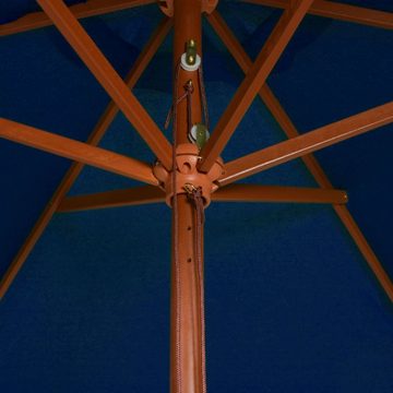 furnicato Sonnenschirm mit Holzmast Blau 200x300 cm