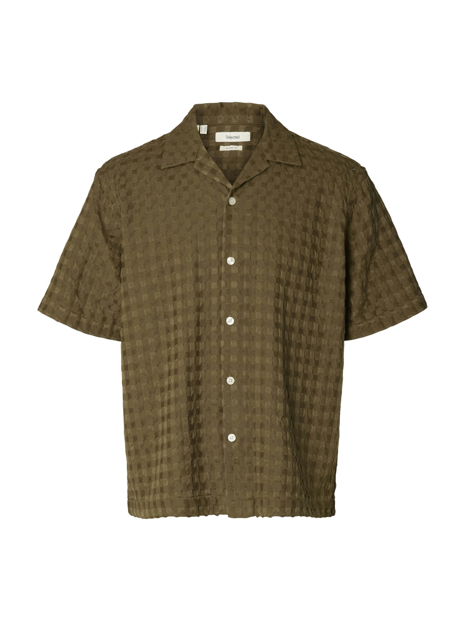 SELECTED HOMME T-Shirt SLHRLXMONTY TEXTURE SS SHIRT
