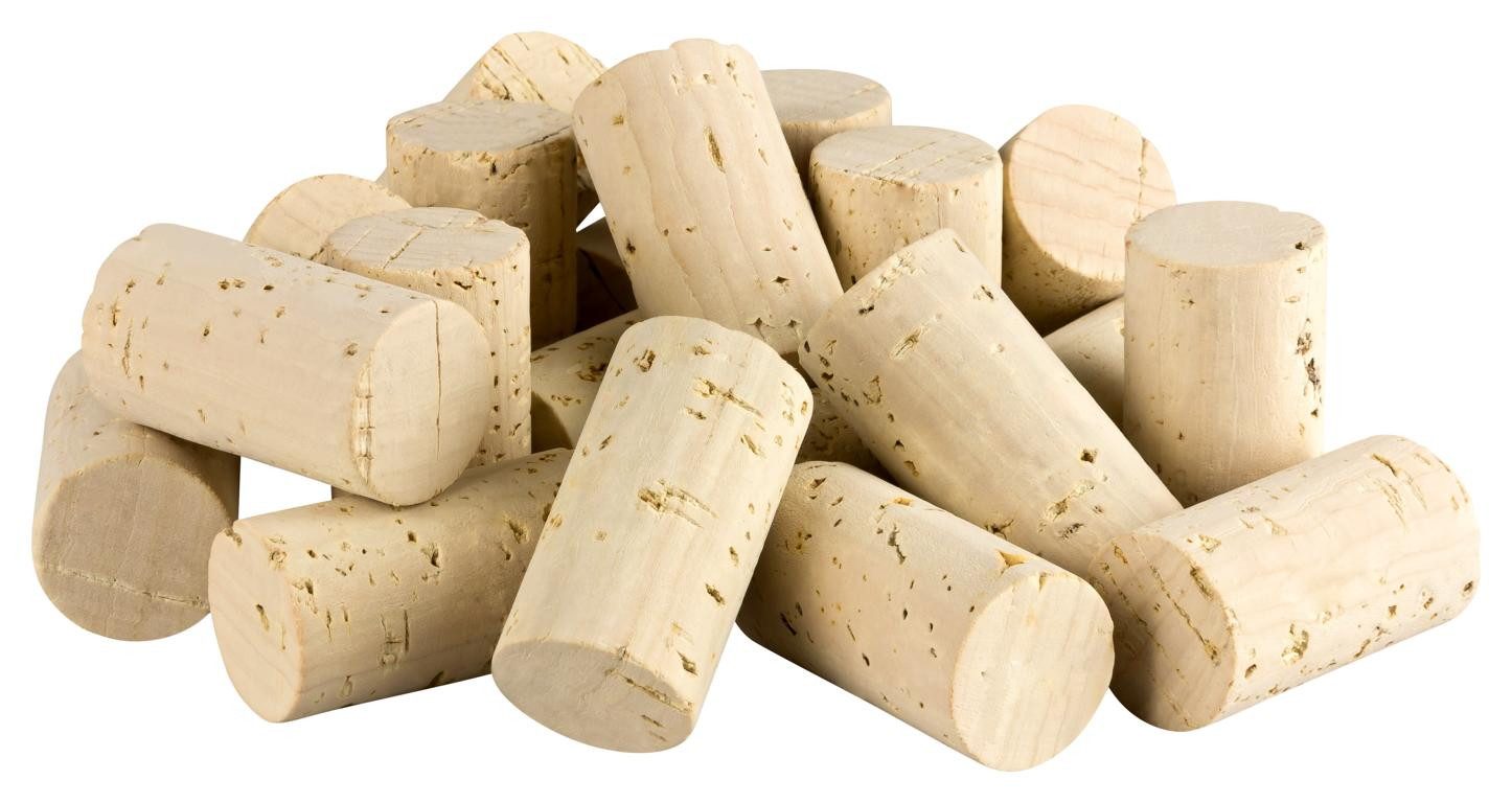 Kork-Deko.de Bastelnaturmaterial Neue Wein Korken, 100 Stück, aus Natur Kork zum Basteln