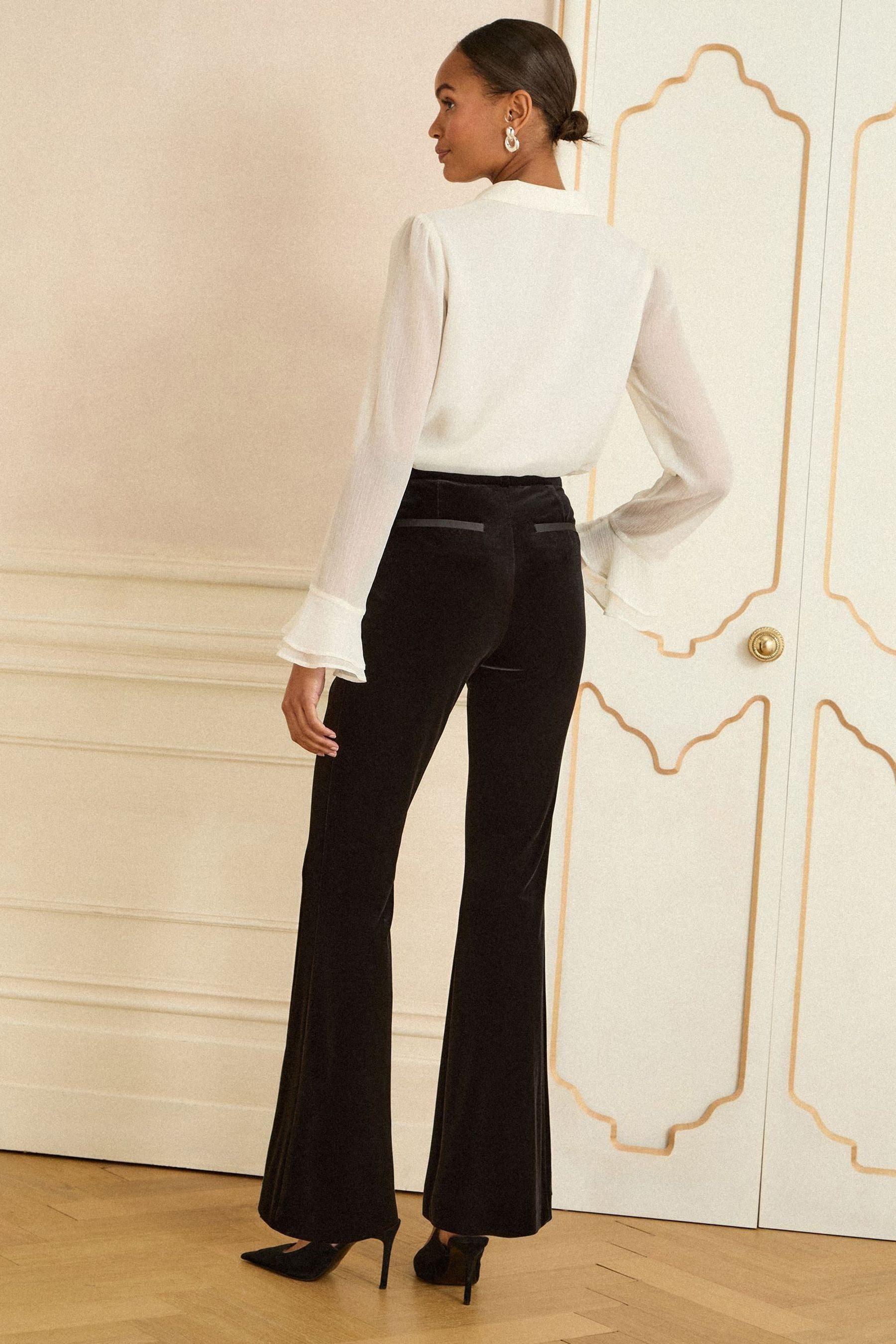 Love & Roses Samthose Love & Roses Samthose mit Schlag (1-tlg) günstig online kaufen