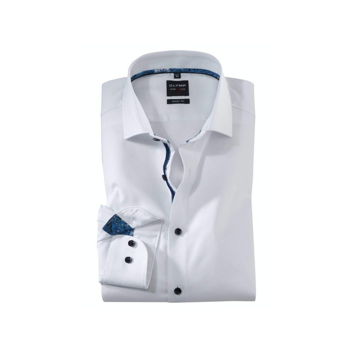 OLYMP T-Shirt weiß regular (1-tlg)