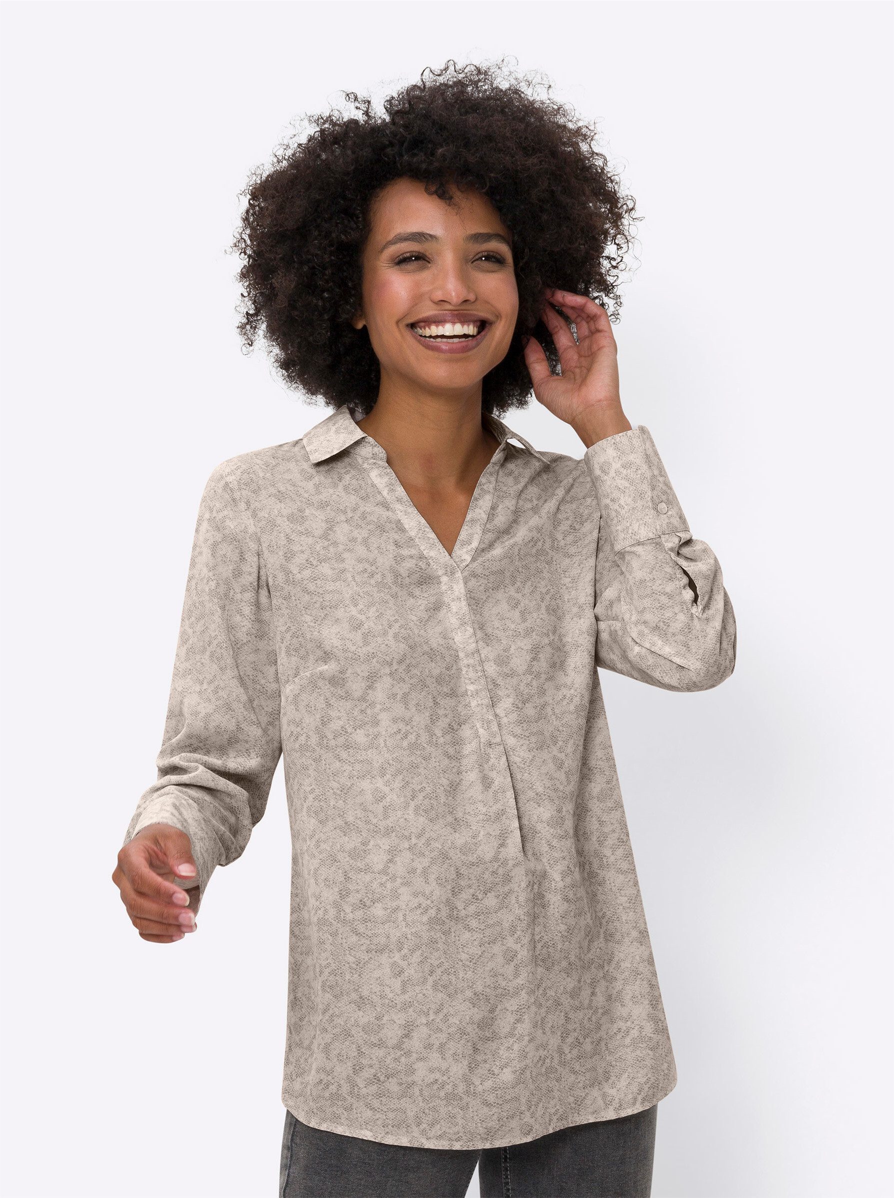 Klassische Bluse Druckbluse