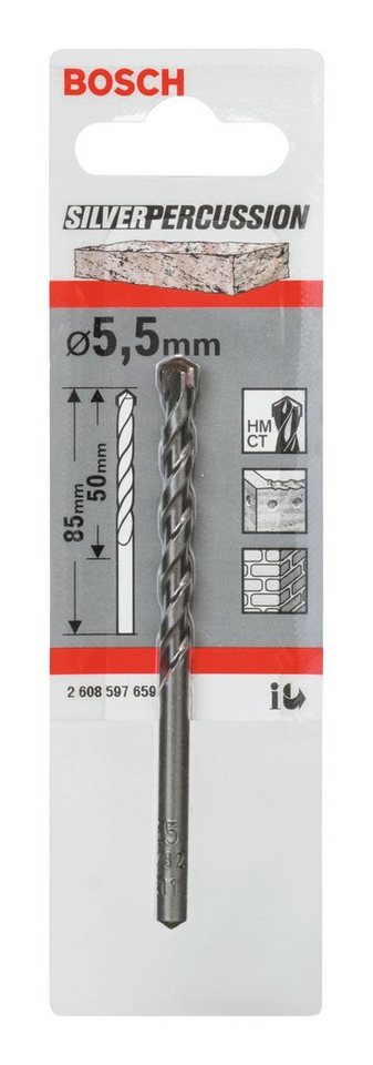 Thumbnail - BOSCH Steinbohrer, CYL 3 Betonbohrer - 5,5 x 50 x 85 x 4,5 mm - 1er-Pack